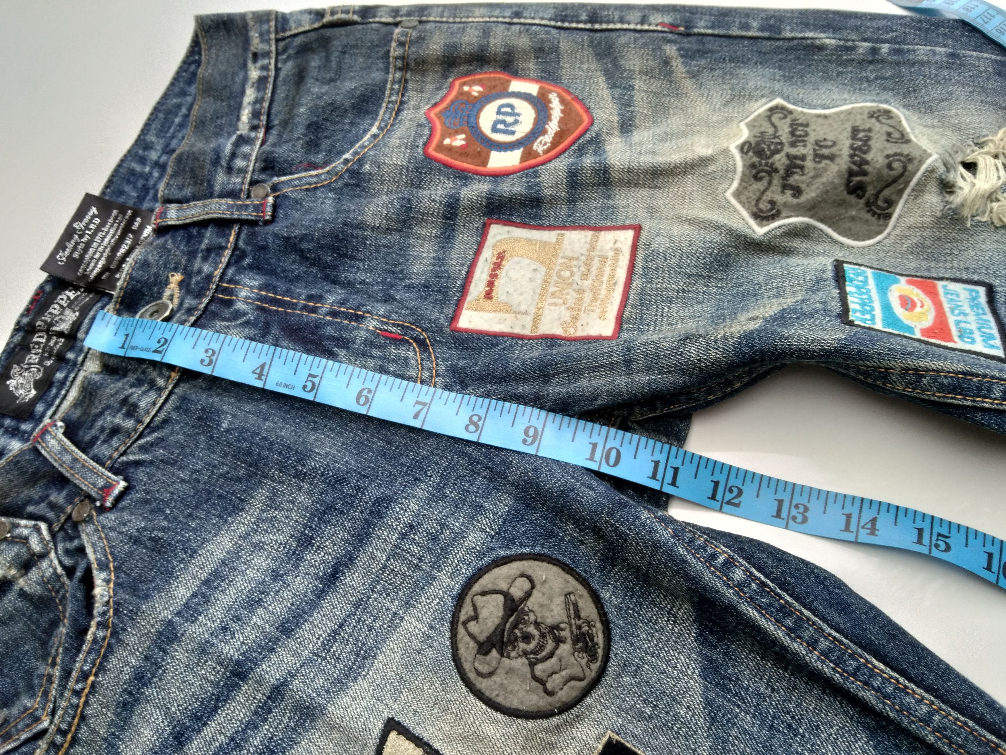 Japanese Brand RARE RED PEPPER DISTRESS DENIM Size US 32 / EU 48 - 17 Thumbnail