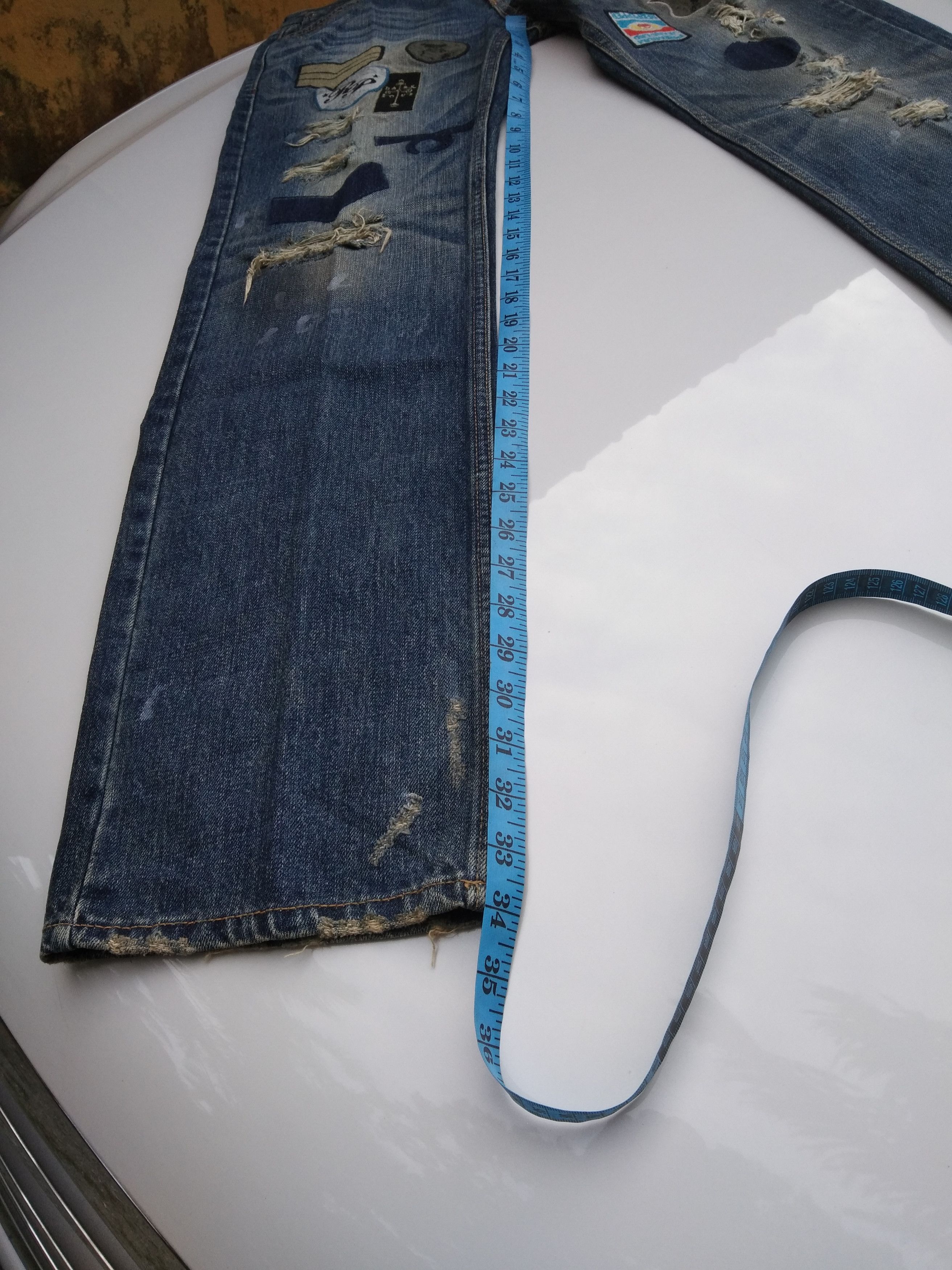 Japanese Brand RARE RED PEPPER DISTRESS DENIM Size US 32 / EU 48 - 20 Thumbnail