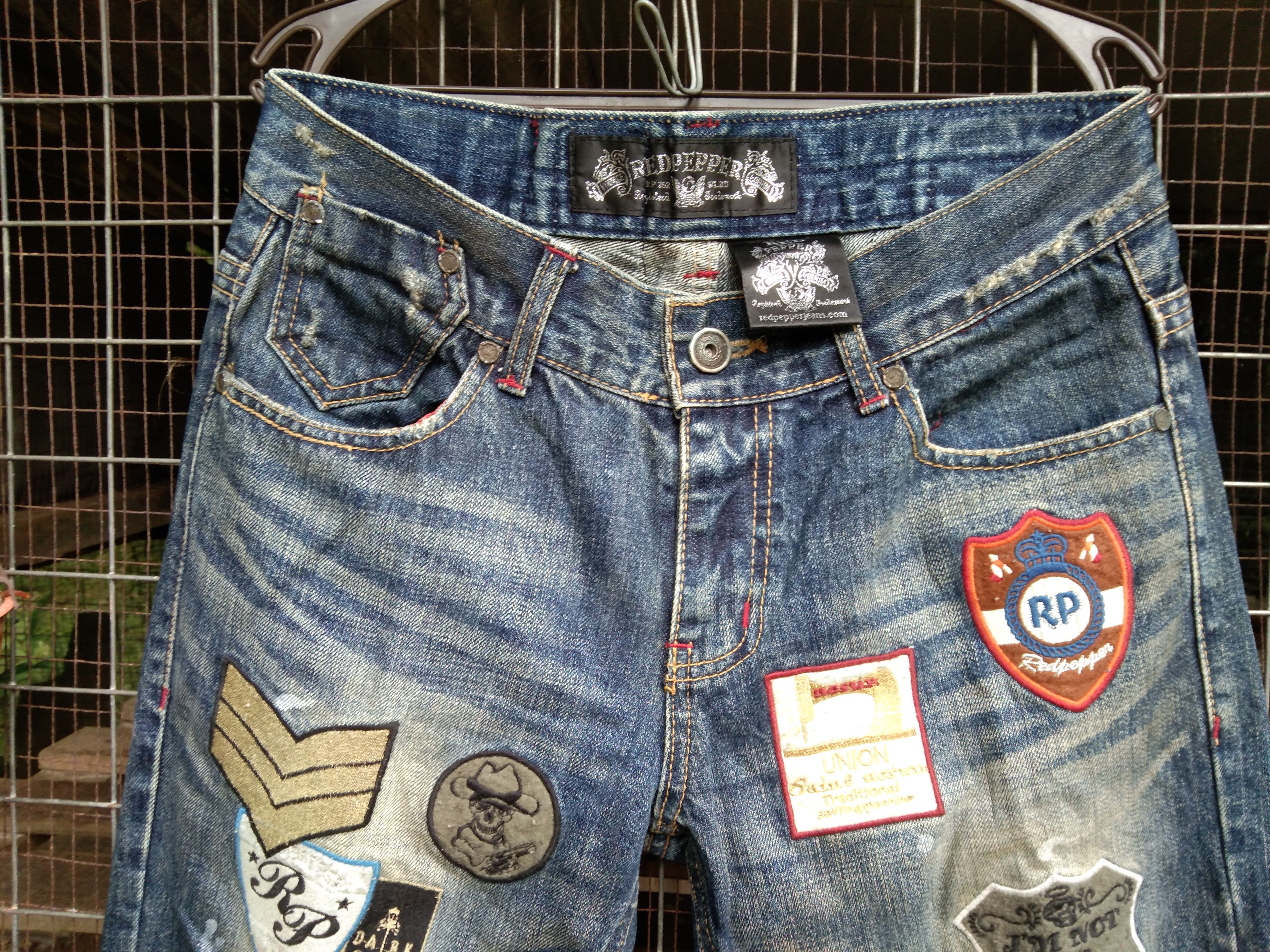 Japanese Brand RARE RED PEPPER DISTRESS DENIM Size US 32 / EU 48 - 10 Thumbnail
