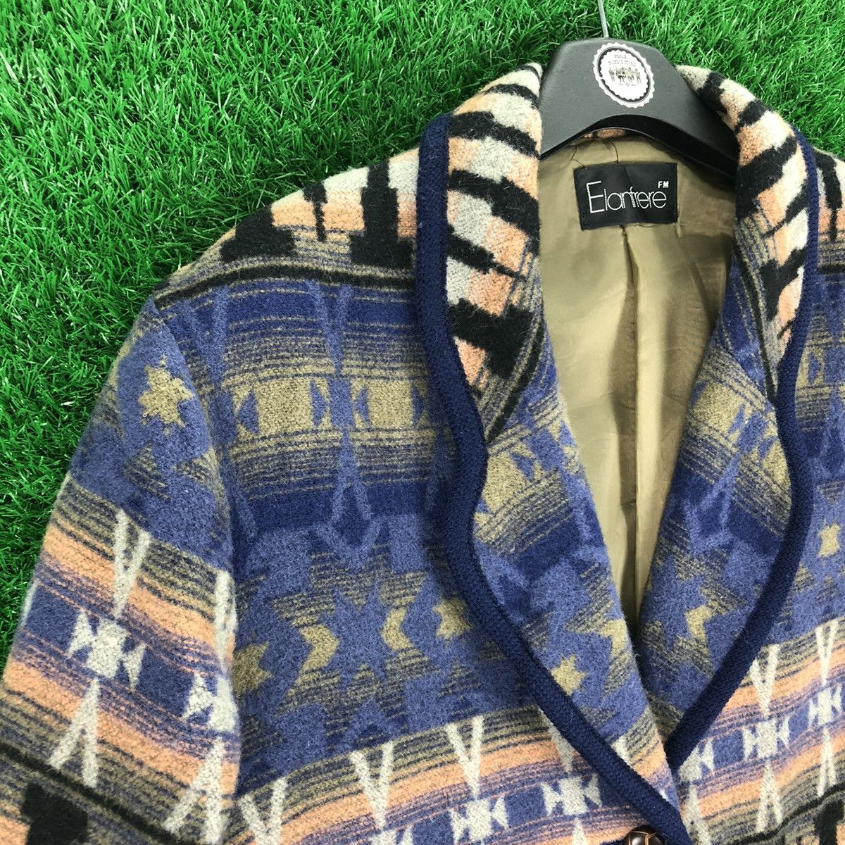 Native Vintage 80's Wool Blazer Navajo Native by Elanfrere Size US M / EU 48-50 / 2 - 2 Thumbnail