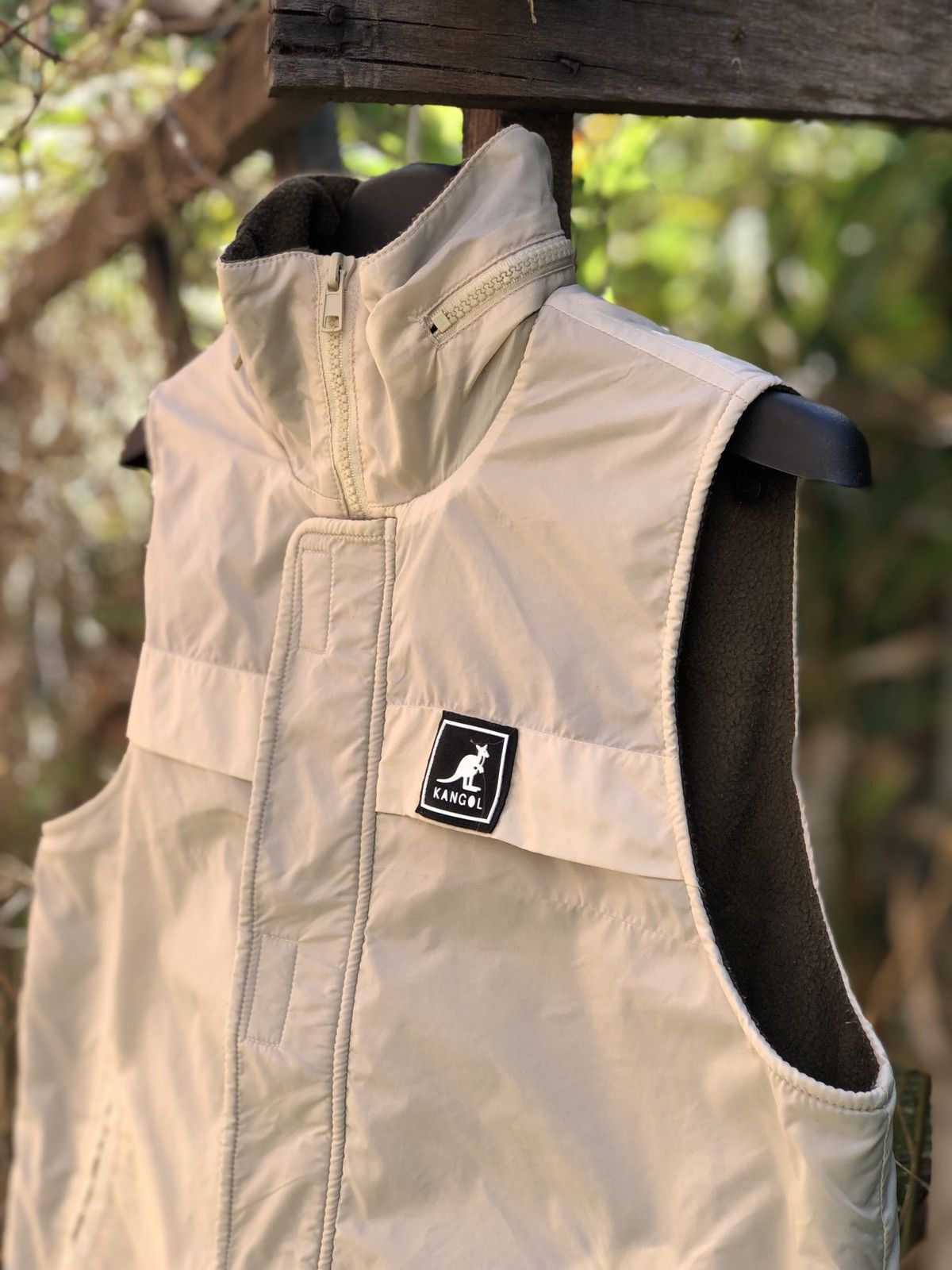 Kangol Vintage 90's Kangol Nylon Vest Zipper Fleece Lining Size US M / EU 48-50 / 2 - 2 Thumbnail