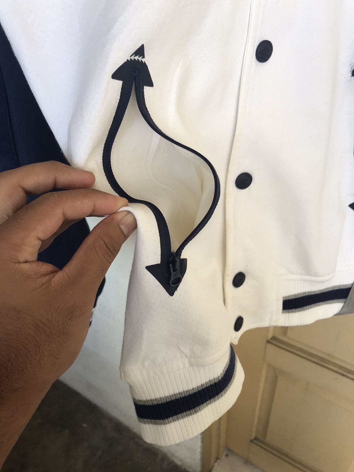 New Balance Vintage New Balance MLB Back Logo Varsity Jacket Size US M / EU 48-50 / 2 - 14 Thumbnail