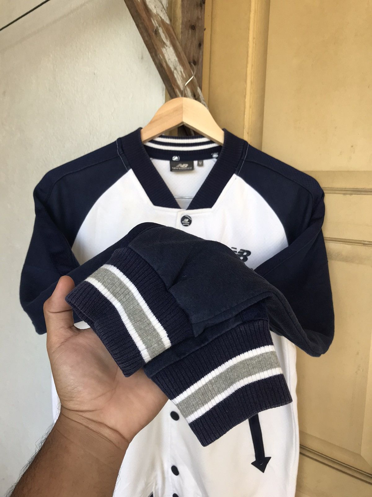 New Balance Vintage New Balance MLB Back Logo Varsity Jacket Size US M / EU 48-50 / 2 - 10 Thumbnail