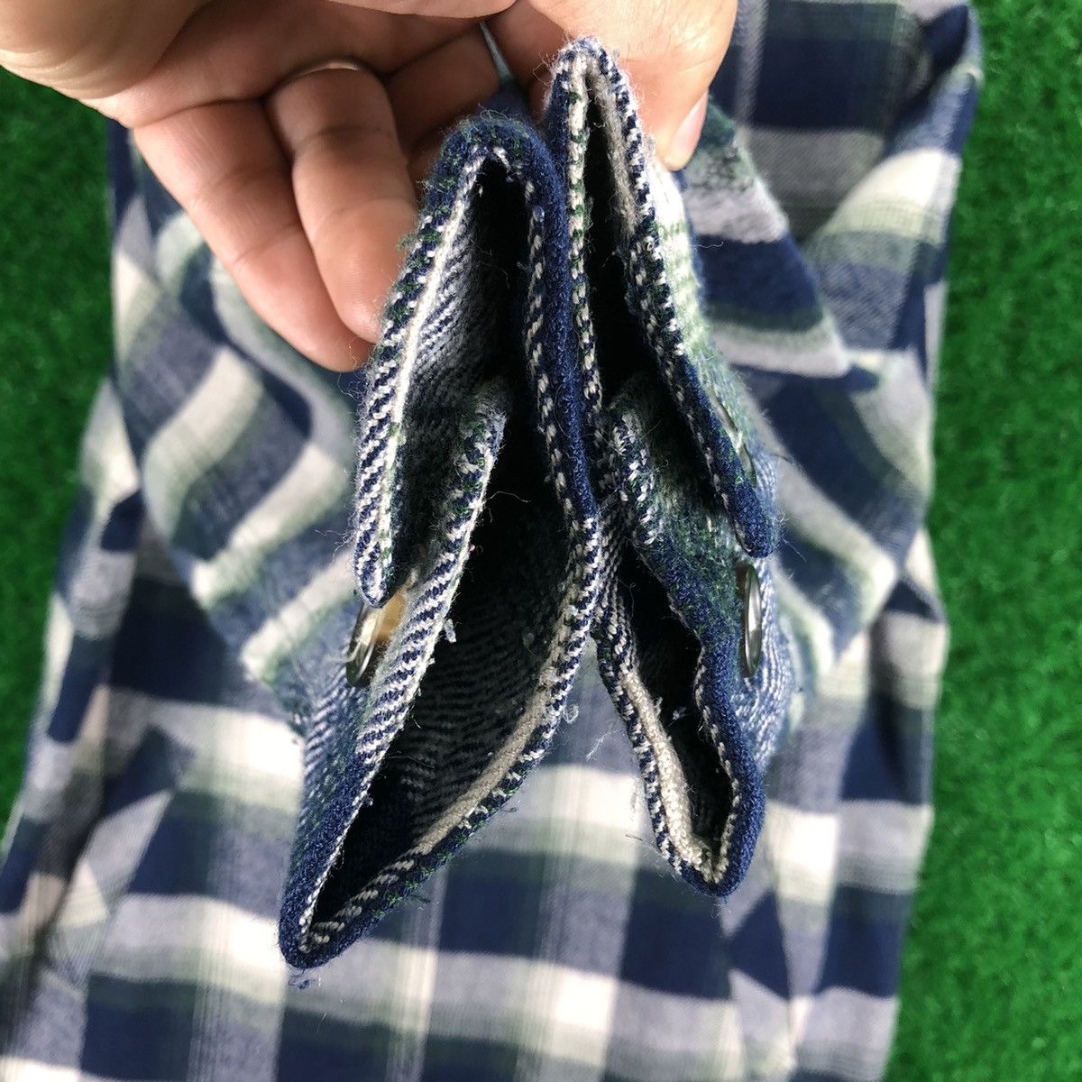Maui and Sons Vintage 90's Flannel Zipper Jacket Blue Tartan Check Size US XL / EU 56 / 4 - 10 Thumbnail