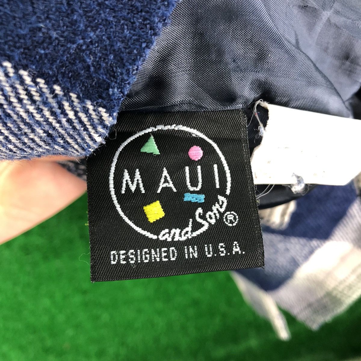 Maui and Sons Vintage 90's Flannel Zipper Jacket Blue Tartan Check Size US XL / EU 56 / 4 - 14 Thumbnail