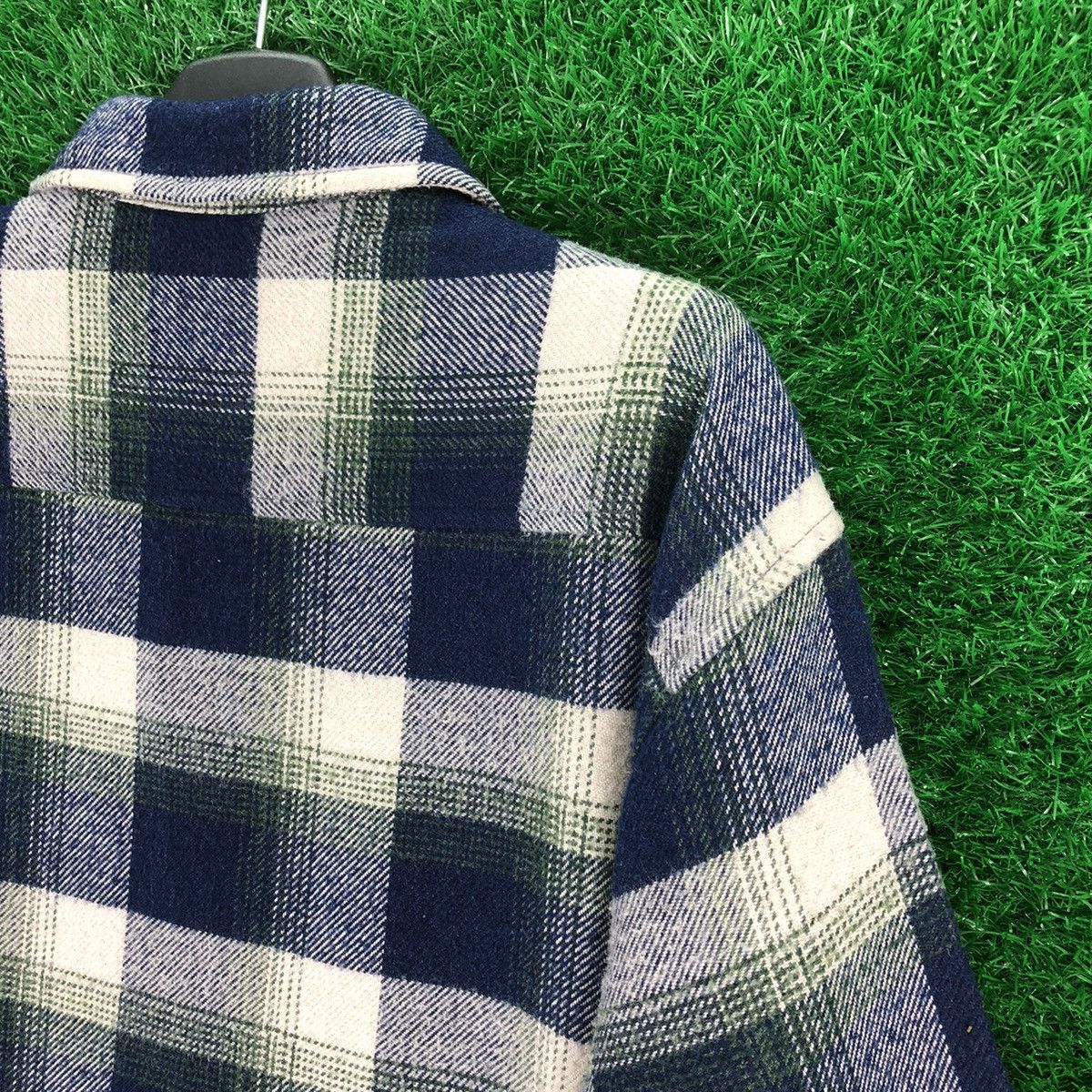 Maui and Sons Vintage 90's Flannel Zipper Jacket Blue Tartan Check Size US XL / EU 56 / 4 - 5 Thumbnail