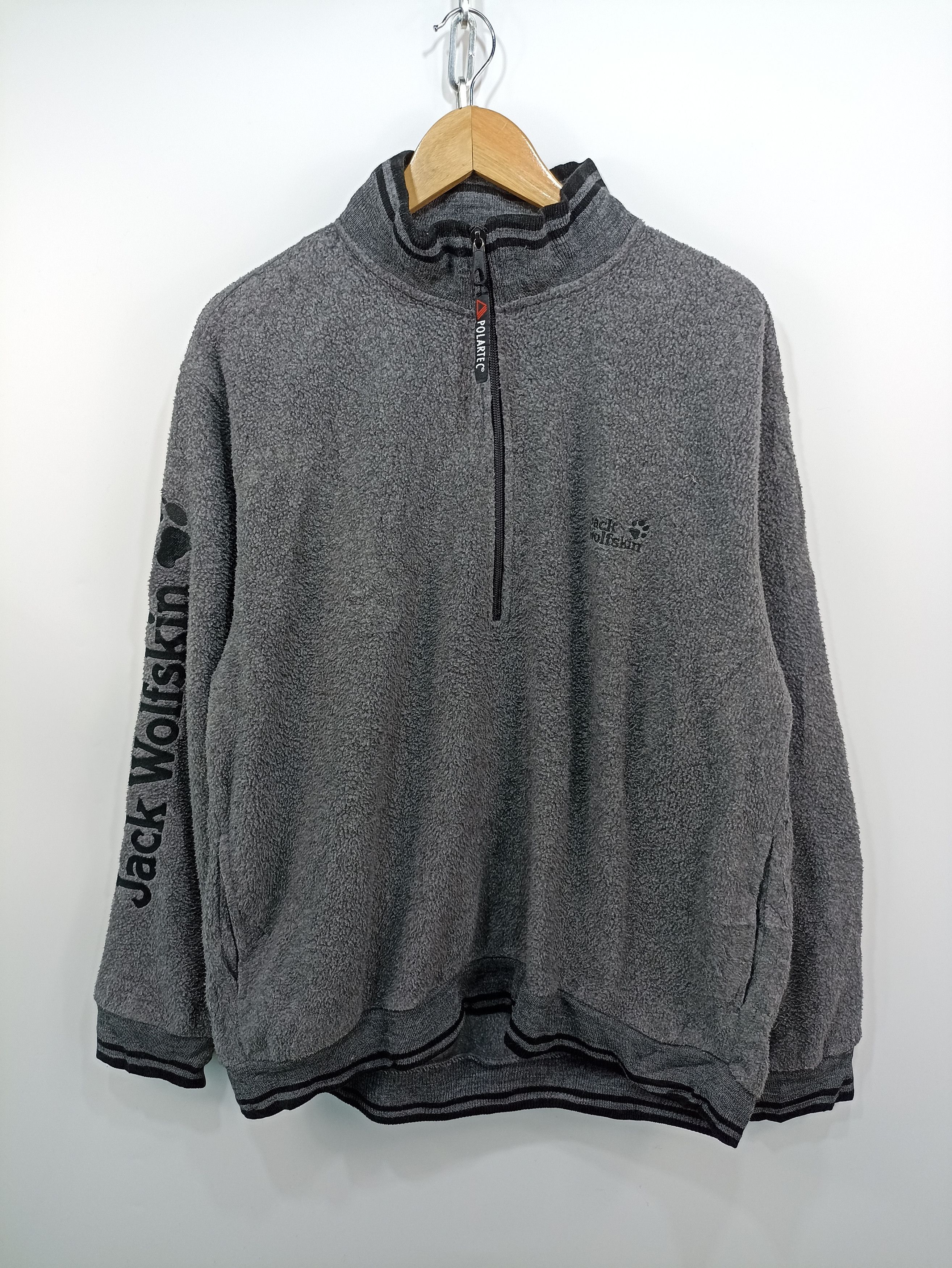 Jack Wolfskin × Polartec × Vintage Vintage jacke wolfskins Embroidered Fleece sweatshirt Size US L / EU 52-54 / 3 - 1 Thumbnail