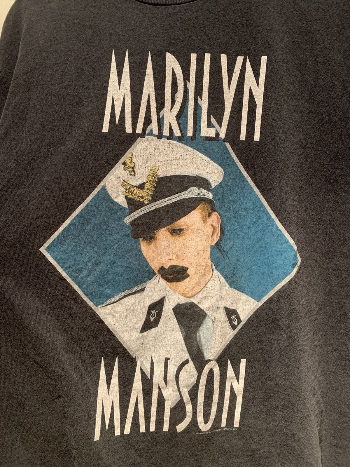 Band Tees × Marilyn Manson × Vintage RARE* Vintage 2003 Marilyn Manson Grotesk Burlesk Tour Shirt Size US L / EU 52-54 / 3 - 3 Thumbnail