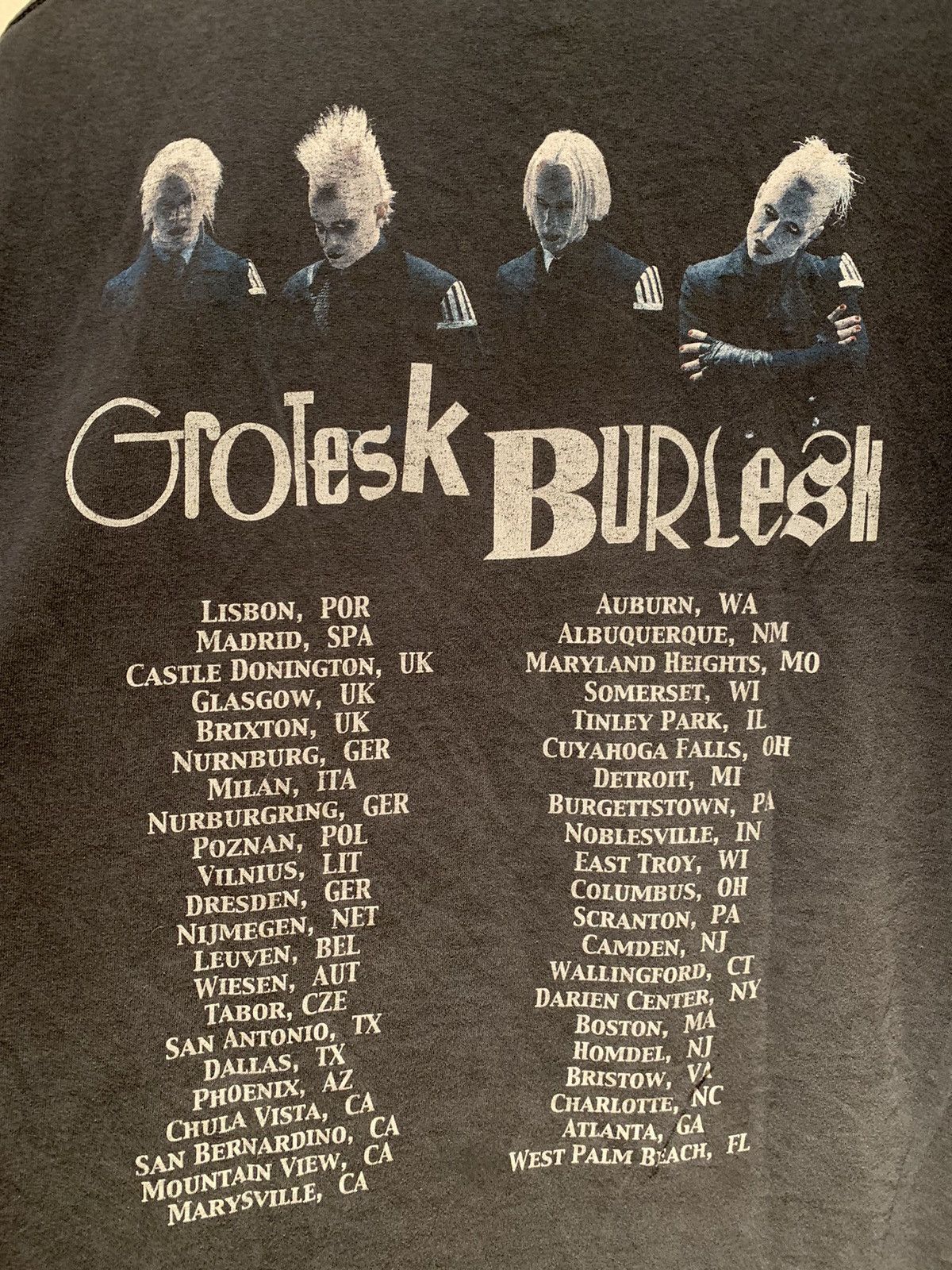 Band Tees × Marilyn Manson × Vintage RARE* Vintage 2003 Marilyn Manson Grotesk Burlesk Tour Shirt Size US L / EU 52-54 / 3 - 4 Thumbnail