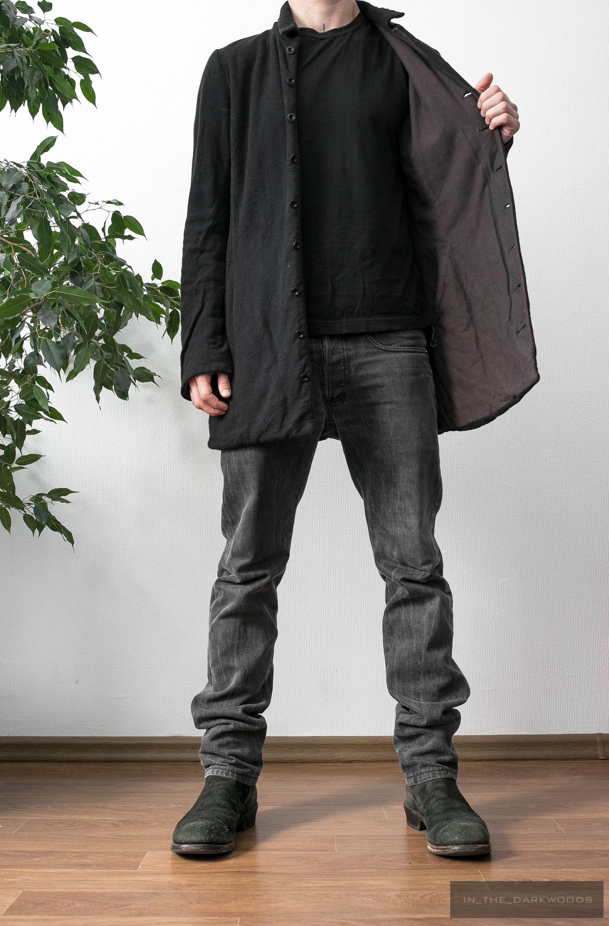 image of Volga Volga Reversible Coat in Black/Brown, Men's (Size Large)