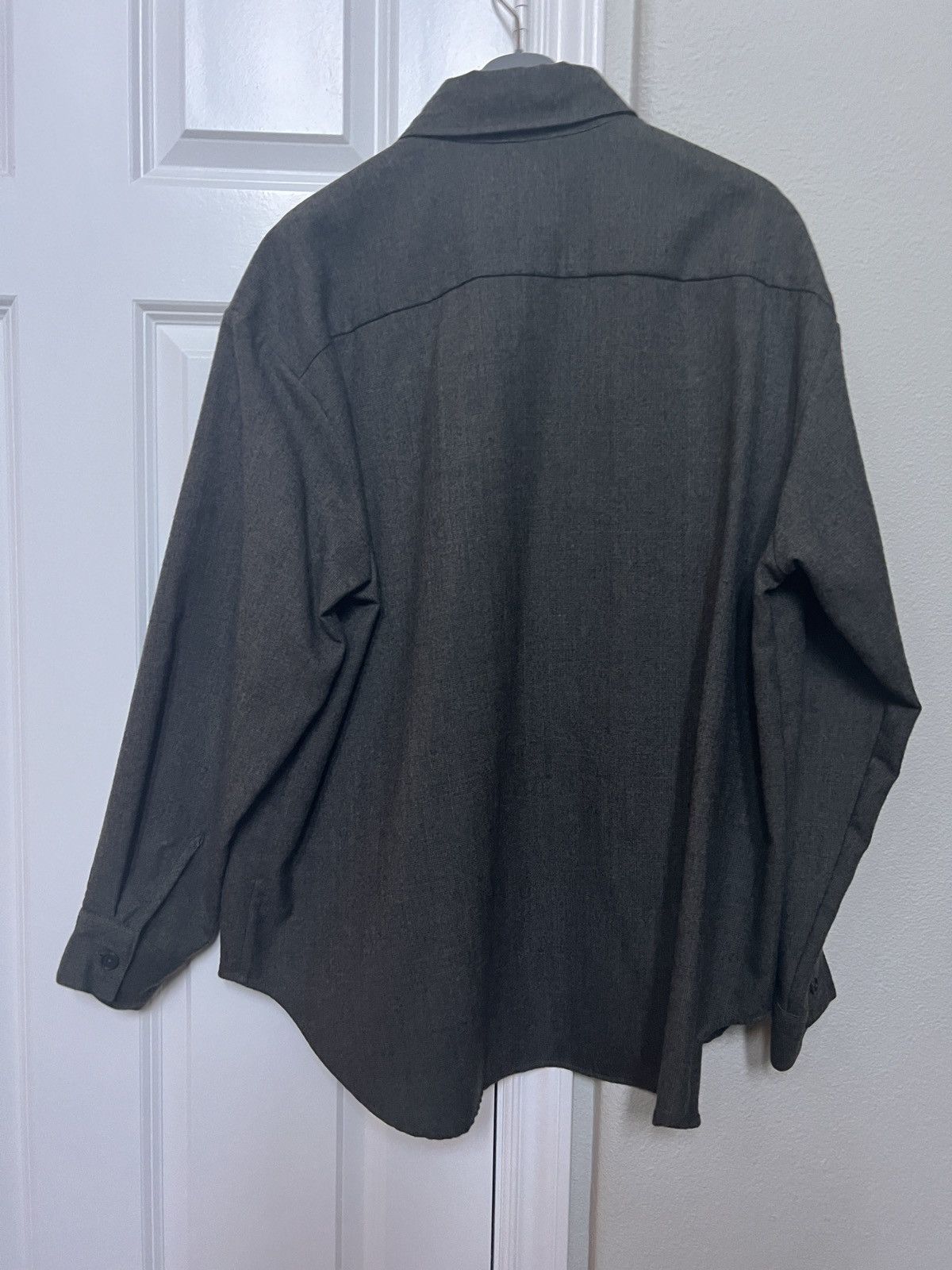 Evan Kinori Grey glencheck wool big shirt L Size US L / EU 52-54 / 3 - 2 Thumbnail