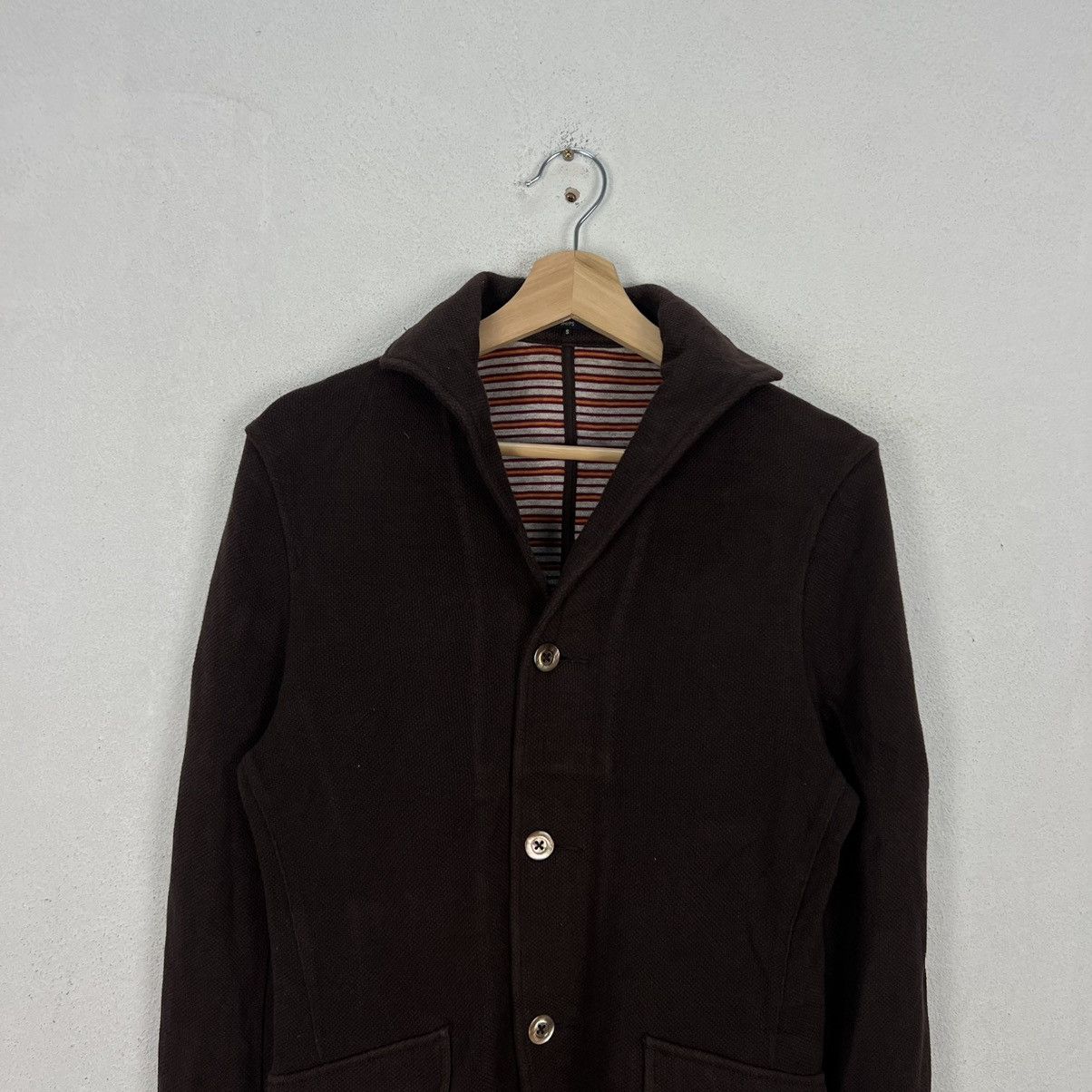 Japanese Brand × SHIPS RARE SHIPS CARDIGAN JACKET STRIPE LINING STREETWEAR Size US S / EU 44-46 / 1 - 3 Thumbnail