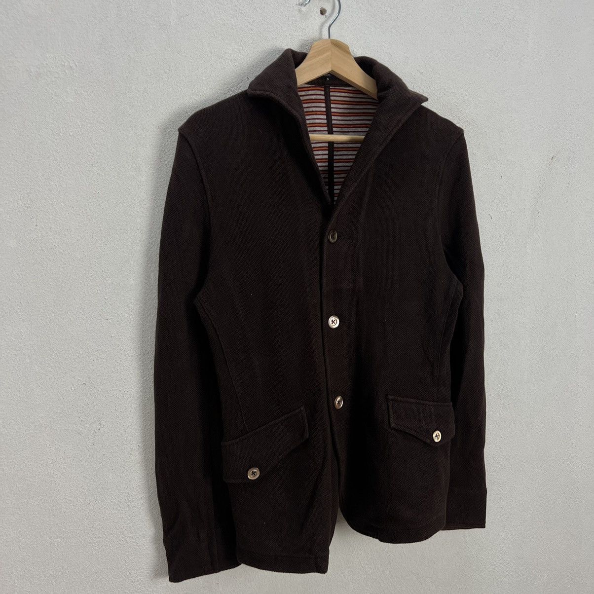 Japanese Brand × SHIPS RARE SHIPS CARDIGAN JACKET STRIPE LINING STREETWEAR Size US S / EU 44-46 / 1 - 5 Thumbnail