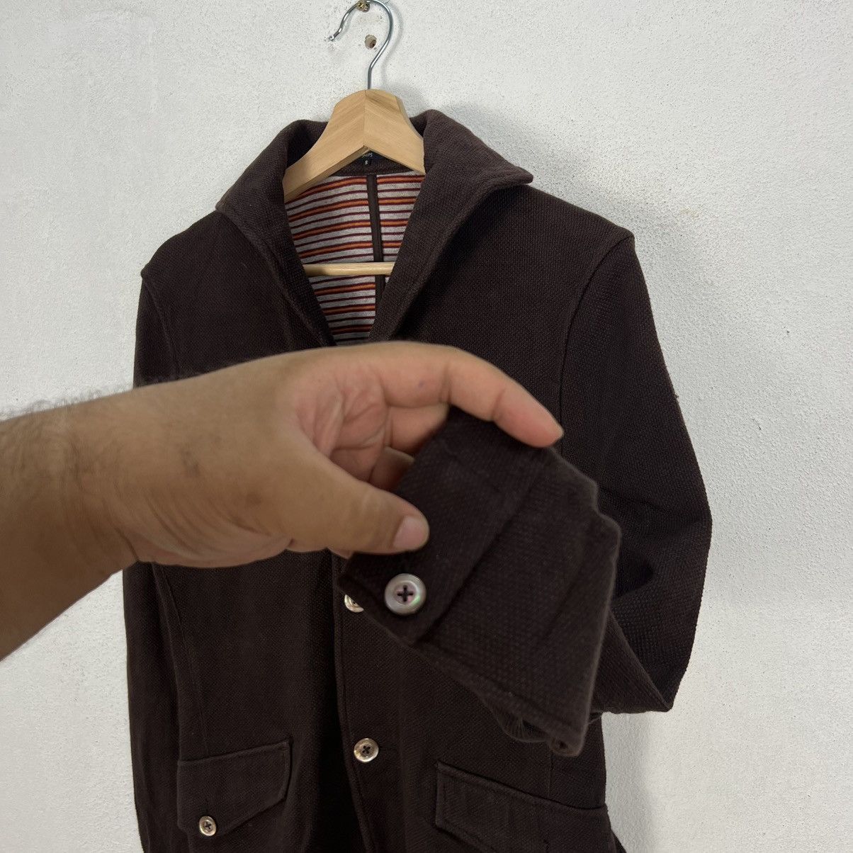 Japanese Brand × SHIPS RARE SHIPS CARDIGAN JACKET STRIPE LINING STREETWEAR Size US S / EU 44-46 / 1 - 7 Thumbnail