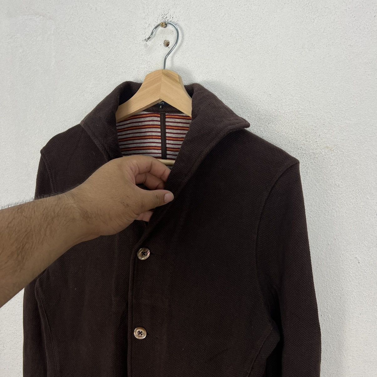 Japanese Brand × SHIPS RARE SHIPS CARDIGAN JACKET STRIPE LINING STREETWEAR Size US S / EU 44-46 / 1 - 6 Thumbnail