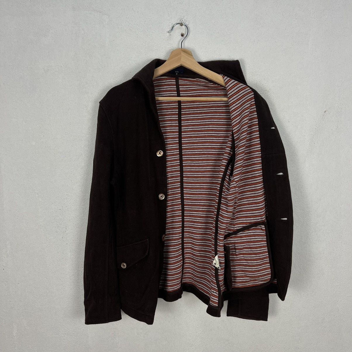 Japanese Brand × SHIPS RARE SHIPS CARDIGAN JACKET STRIPE LINING STREETWEAR Size US S / EU 44-46 / 1 - 11 Thumbnail