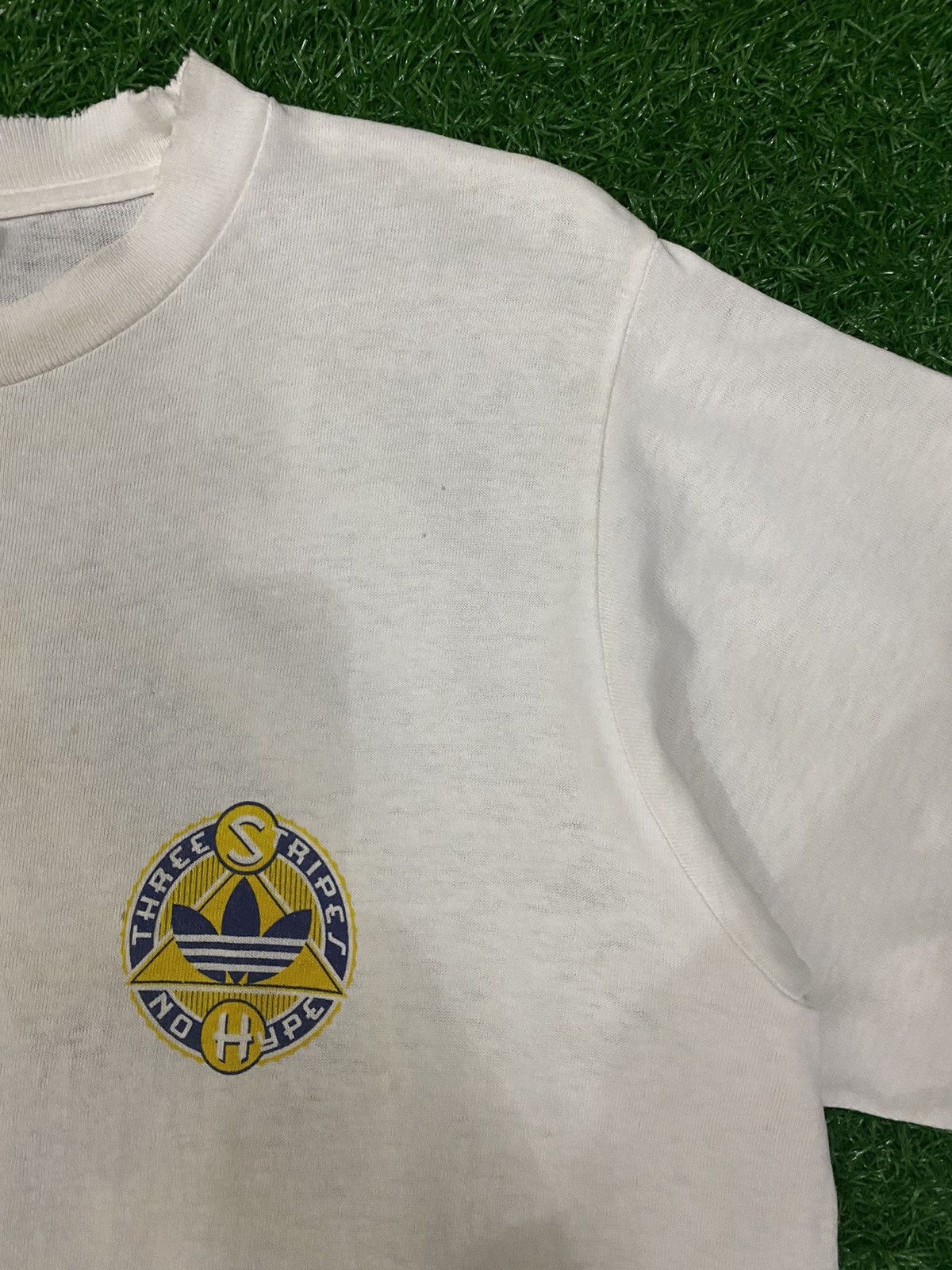 Adidas × Vintage 🔥Vintage 90’s Adidas Made USA white shirt Size US L / EU 52-54 / 3 - 3 Thumbnail