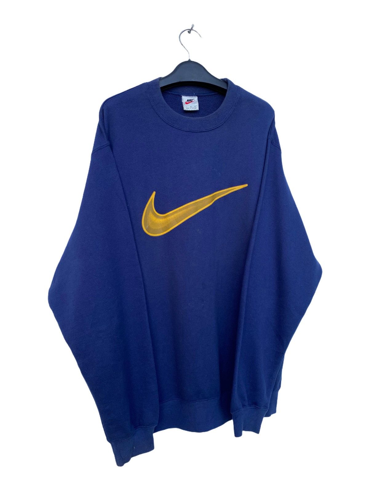 Nike × Vintage 🔥RARE🔥VINTAGE NIKE SWOOSH BIG LOGO MENS SWEATER Size US L / EU 52-54 / 3 - 2 Thumbnail