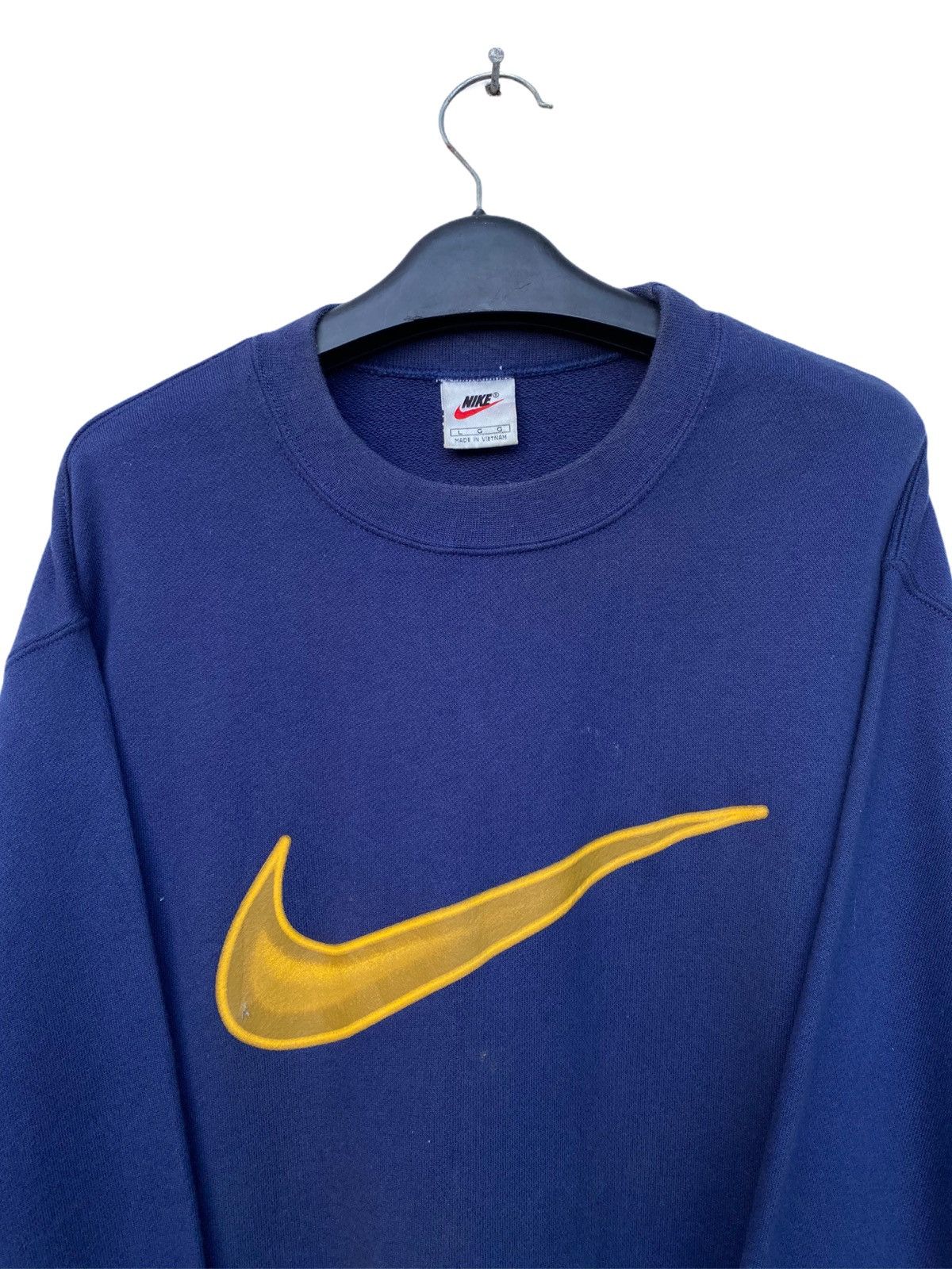 Nike × Vintage 🔥RARE🔥VINTAGE NIKE SWOOSH BIG LOGO MENS SWEATER Size US L / EU 52-54 / 3 - 3 Thumbnail
