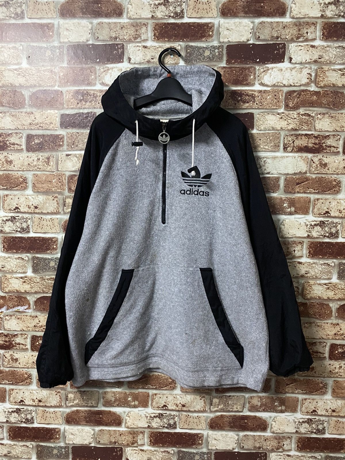 Adidas × Vintage VINTAGE ADIDAS DECENTE BIG LOGO FLEECE HODDIES SWEATER Size US L / EU 52-54 / 3 - 1 Thumbnail
