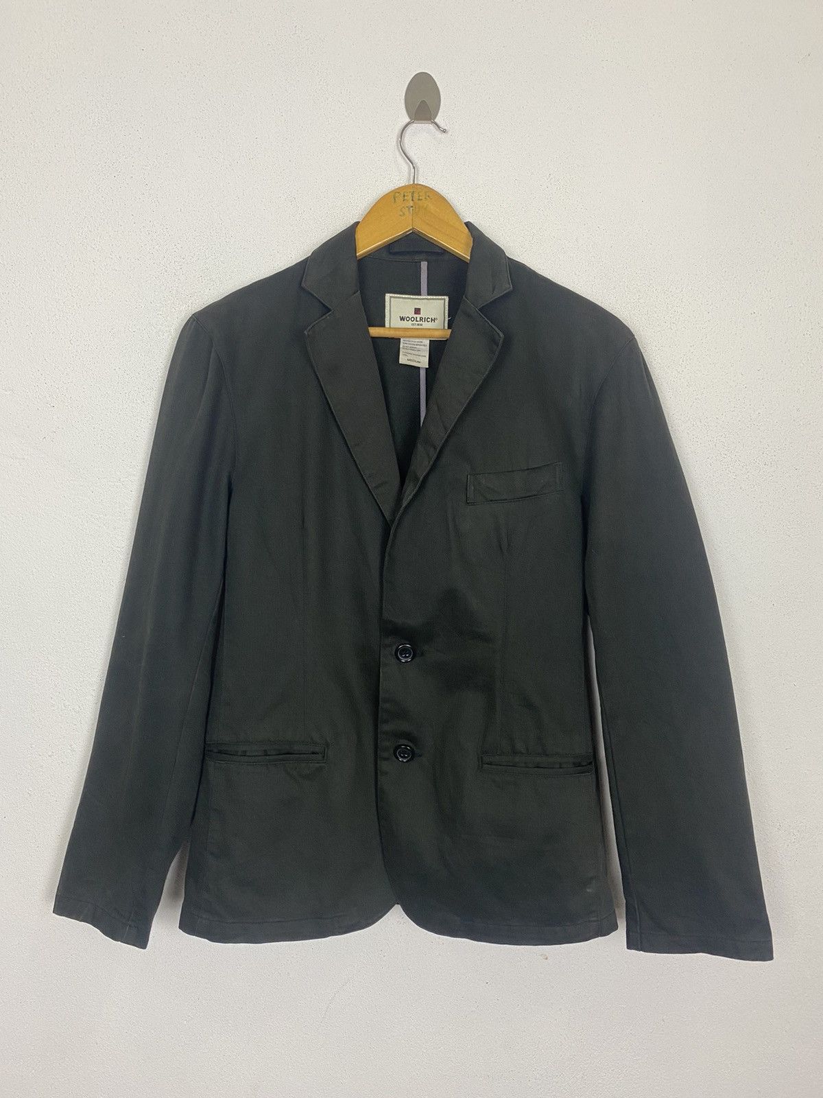 image of Woolrich Woolen Mills Woolrich Casual Jacket Cotton Fabric in Black, Men's (Size XS)