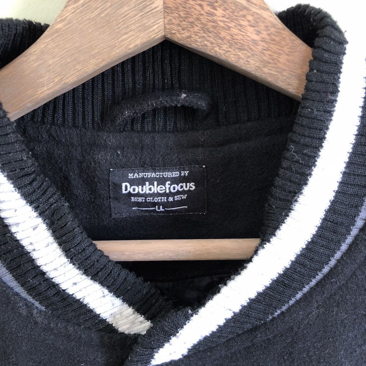 Japanese Brand 🔥DOUBLE FOCUS VARSITY BOMBER JACKET Size US L / EU 52-54 / 3 - 7 Thumbnail