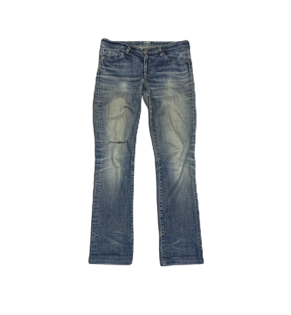 image of Archival Clothing x Vintage 90's Domingo Faded Blue Bootcut Jeans in Blue Denim (Size 30)