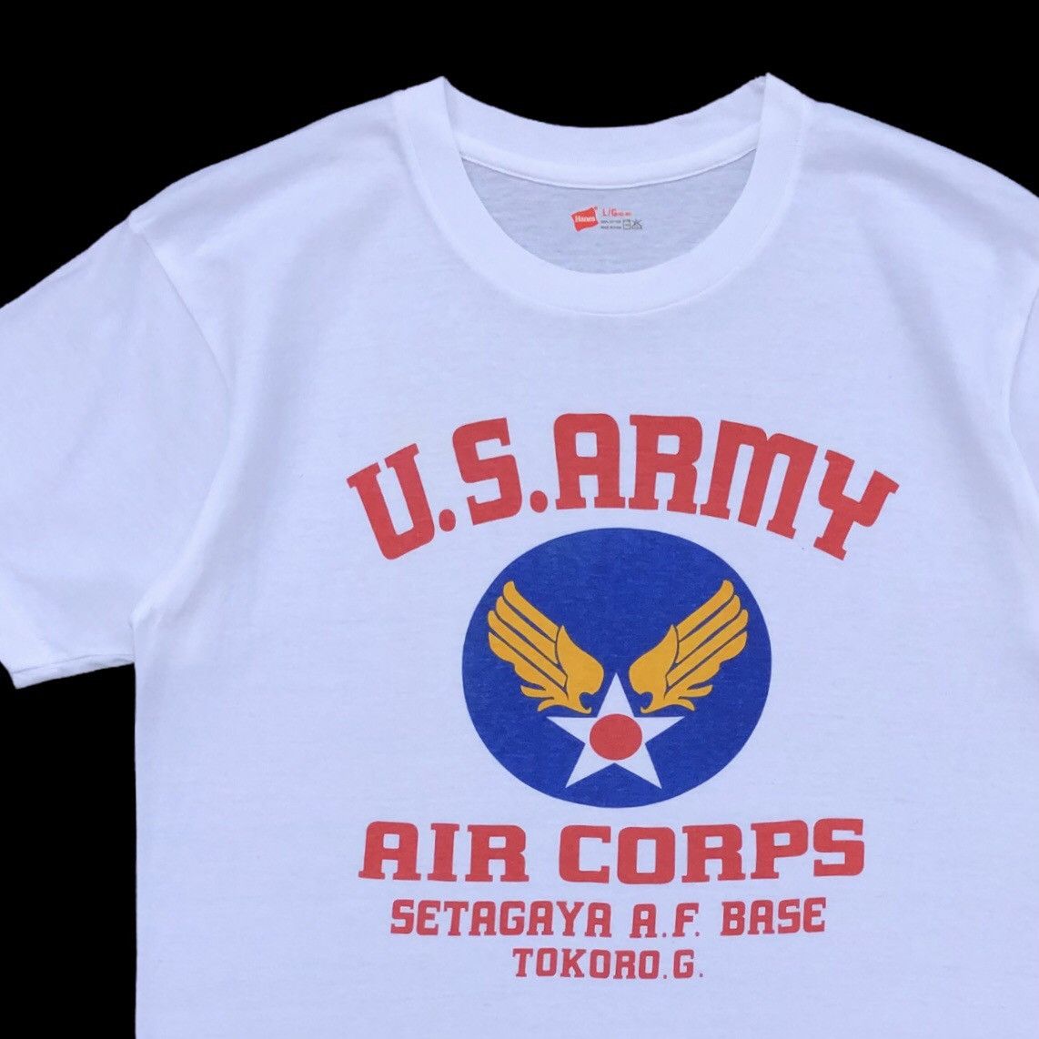 Hanes U.S.ARMY AIR CORPS Setagaya base T-shirt Size US L / EU 52-54 / 3 - 5 Thumbnail