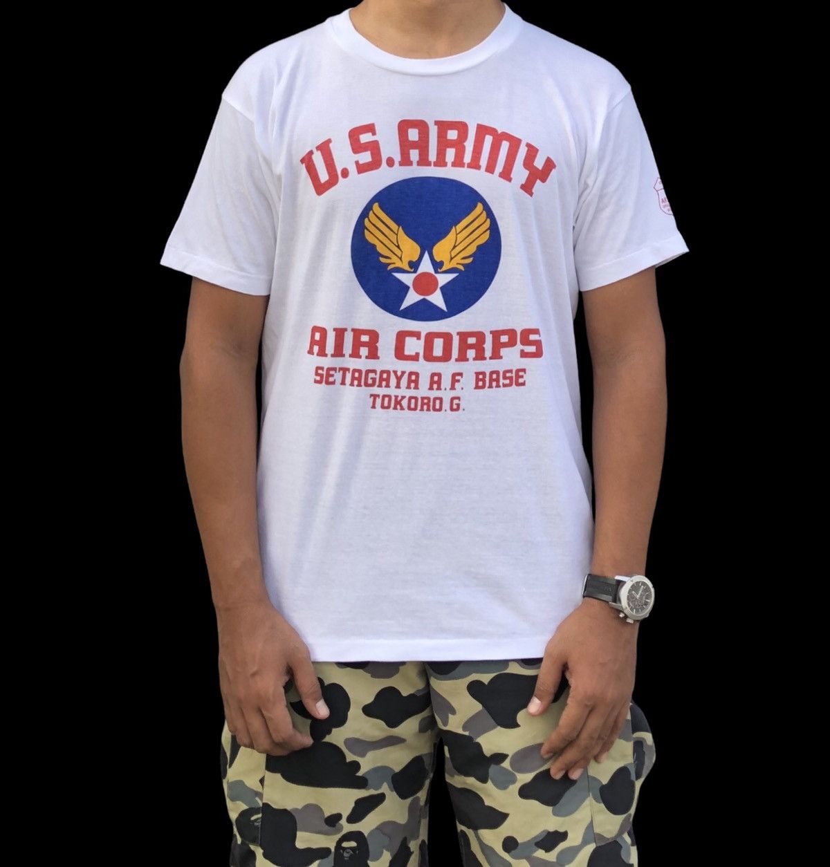 Hanes U.S.ARMY AIR CORPS Setagaya base T-shirt Size US L / EU 52-54 / 3 - 2 Thumbnail
