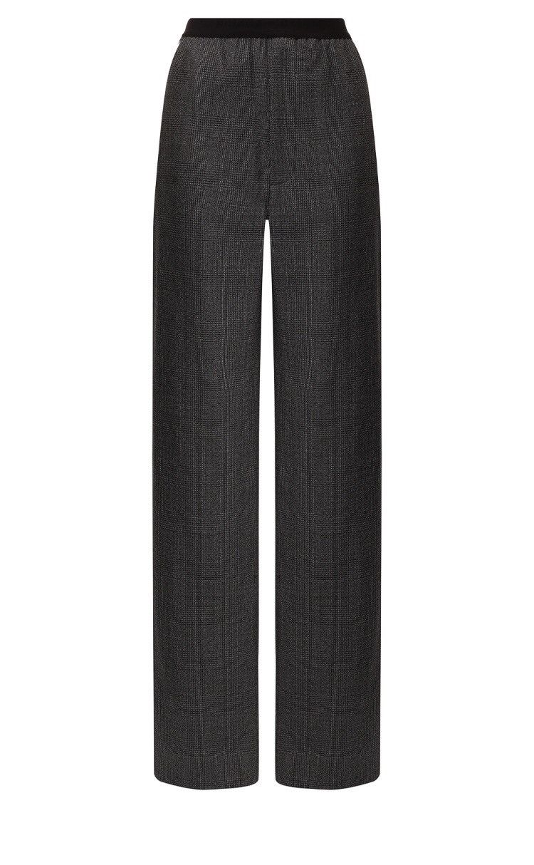 image of Balenciaga Fw 19/20 Wool Wide Pants Size 40 in Grey, Men's