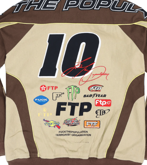 Fuck The Population FTP Pit Crew Jacket XL Tan Size US XL / EU 56 / 4 - 4 Thumbnail