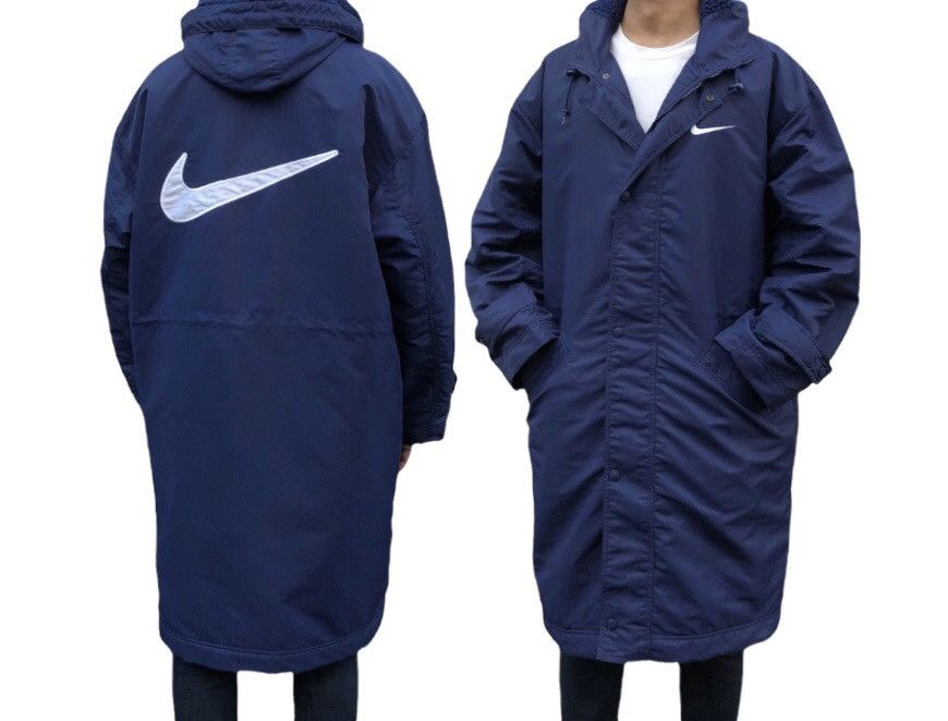 Nike Vintage 90s Nike Big Swoosh Coach Jacket Size US XL / EU 56 / 4 - 1 Thumbnail