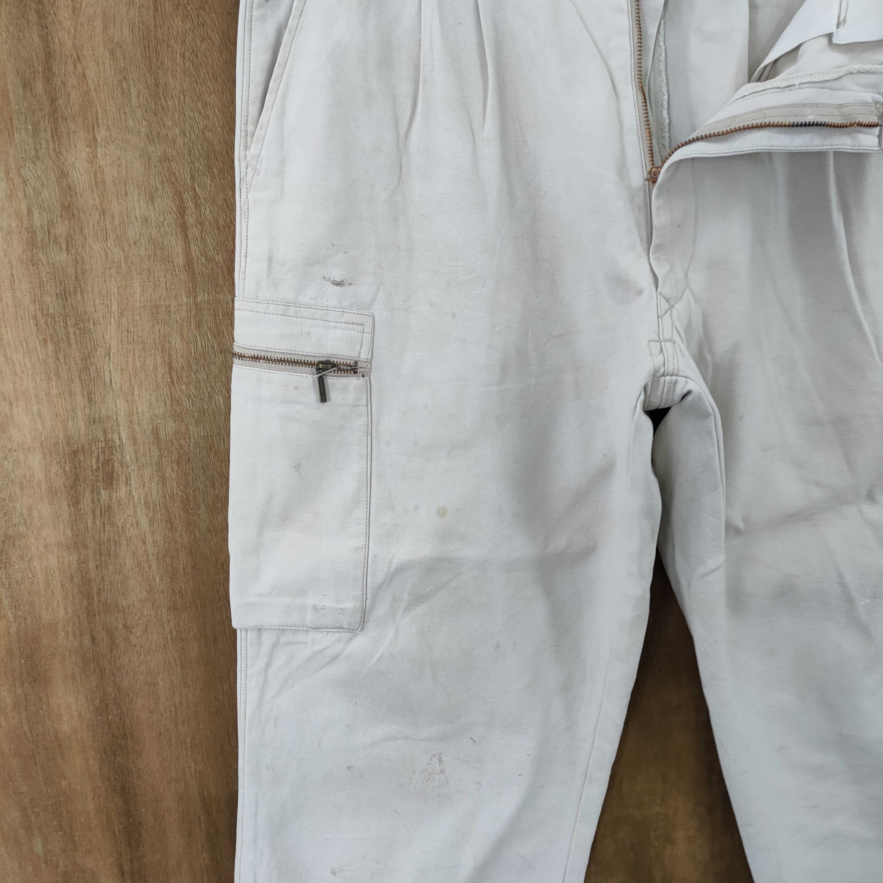 Japanese Brand × StraightFaded × White's Boots TORAICHI FADED WHITE CARGO PANTS Size US 34 / EU 50 - 5 Thumbnail