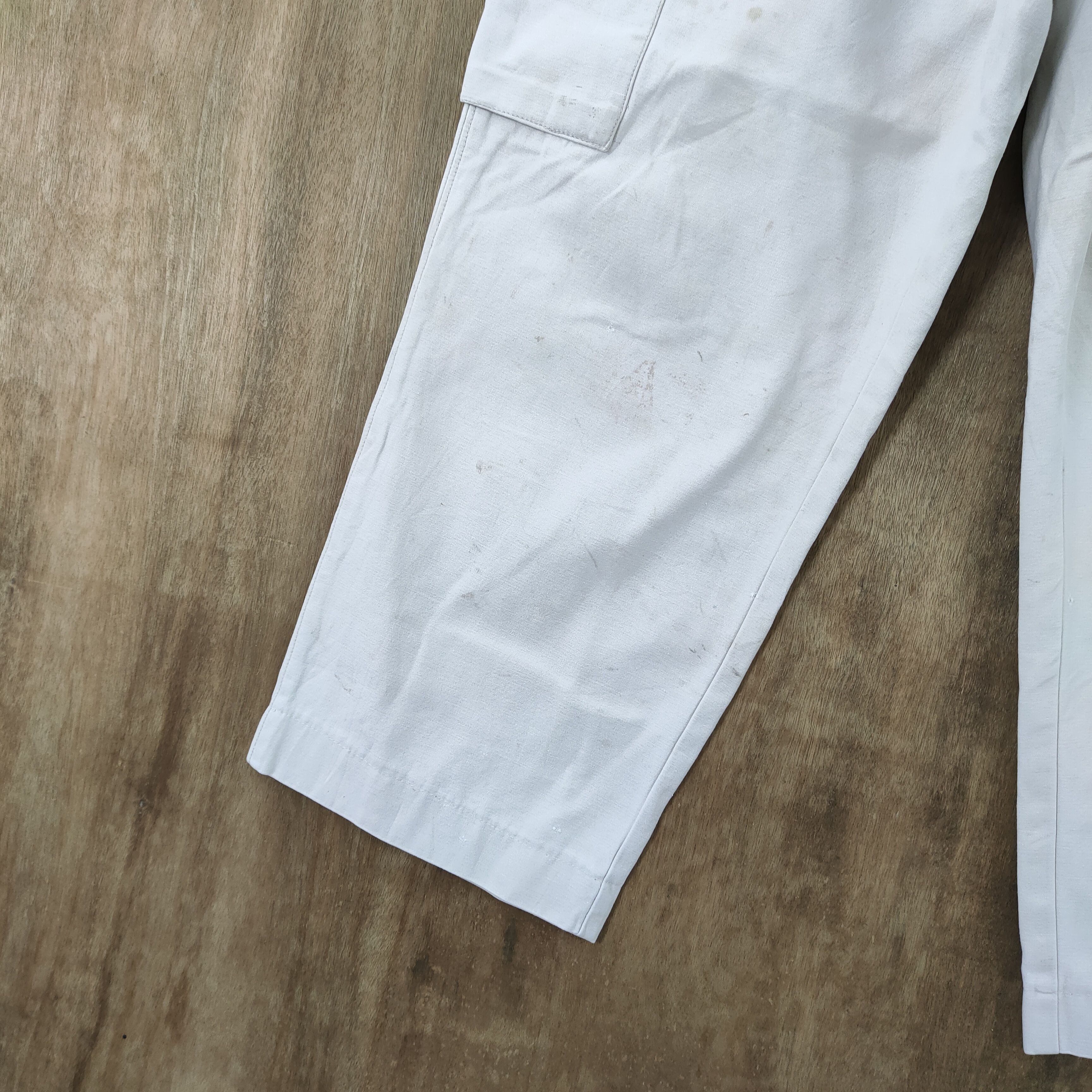 Japanese Brand × StraightFaded × White's Boots TORAICHI FADED WHITE CARGO PANTS Size US 34 / EU 50 - 6 Thumbnail