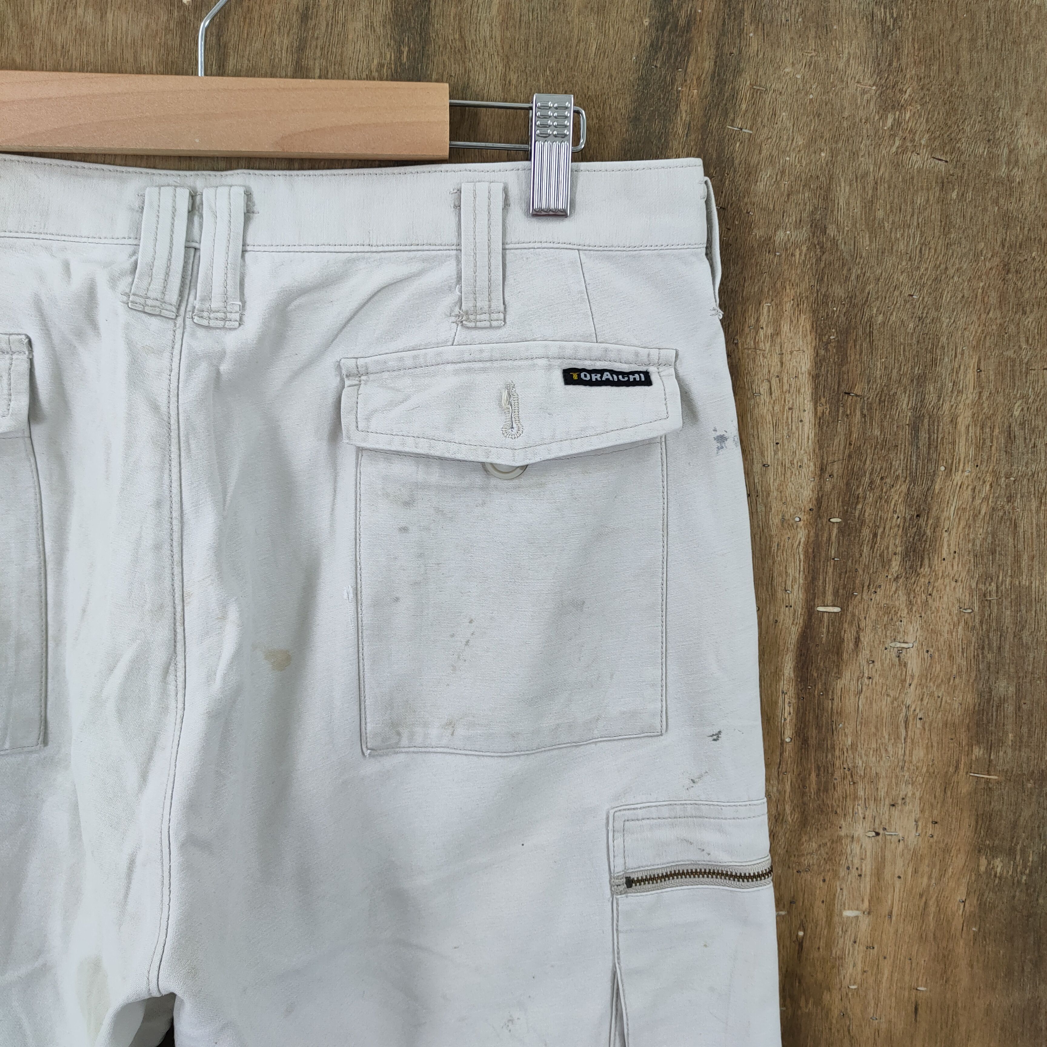 Japanese Brand × StraightFaded × White's Boots TORAICHI FADED WHITE CARGO PANTS Size US 34 / EU 50 - 12 Thumbnail