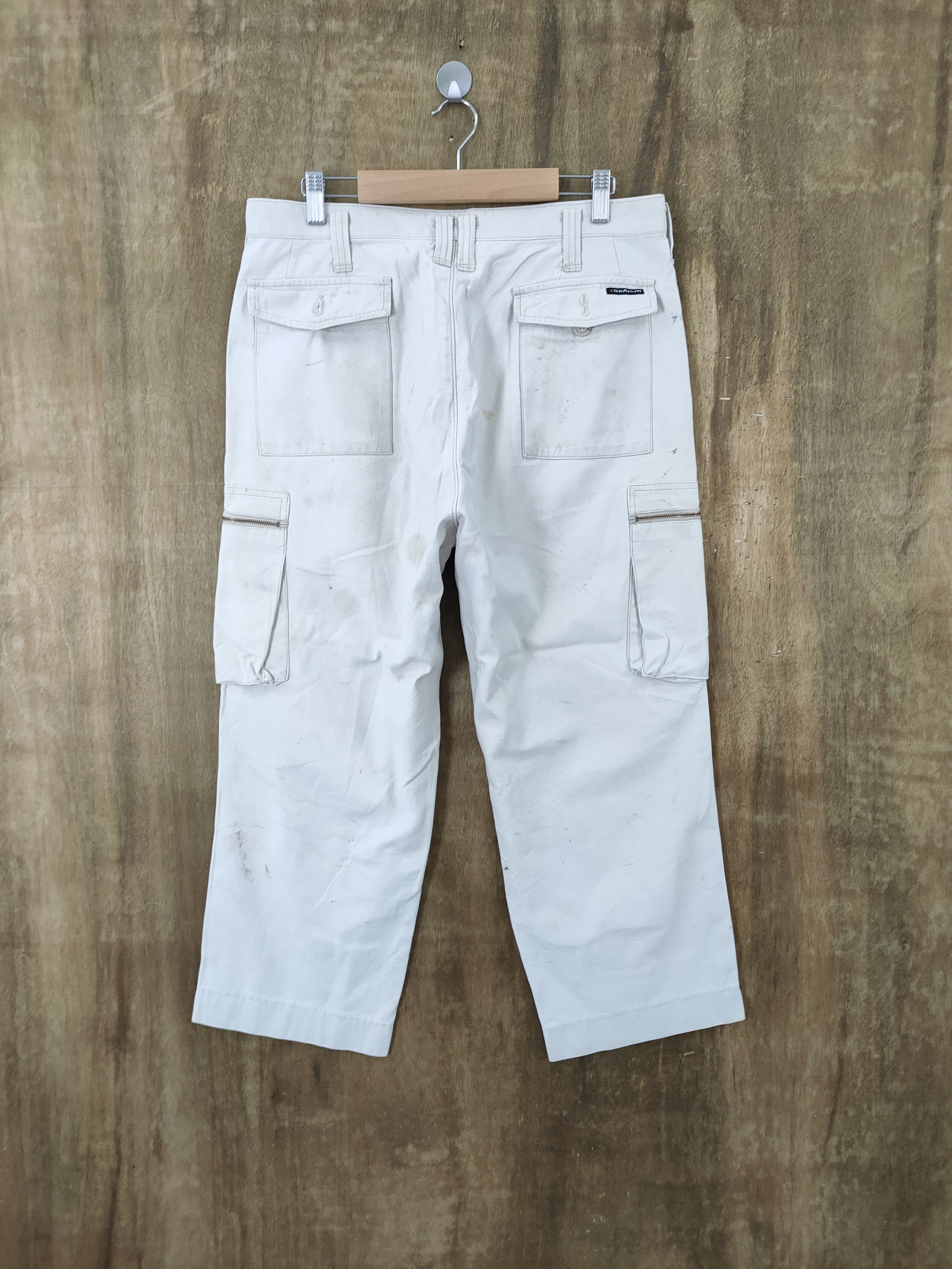 Japanese Brand × StraightFaded × White's Boots TORAICHI FADED WHITE CARGO PANTS Size US 34 / EU 50 - 3 Thumbnail