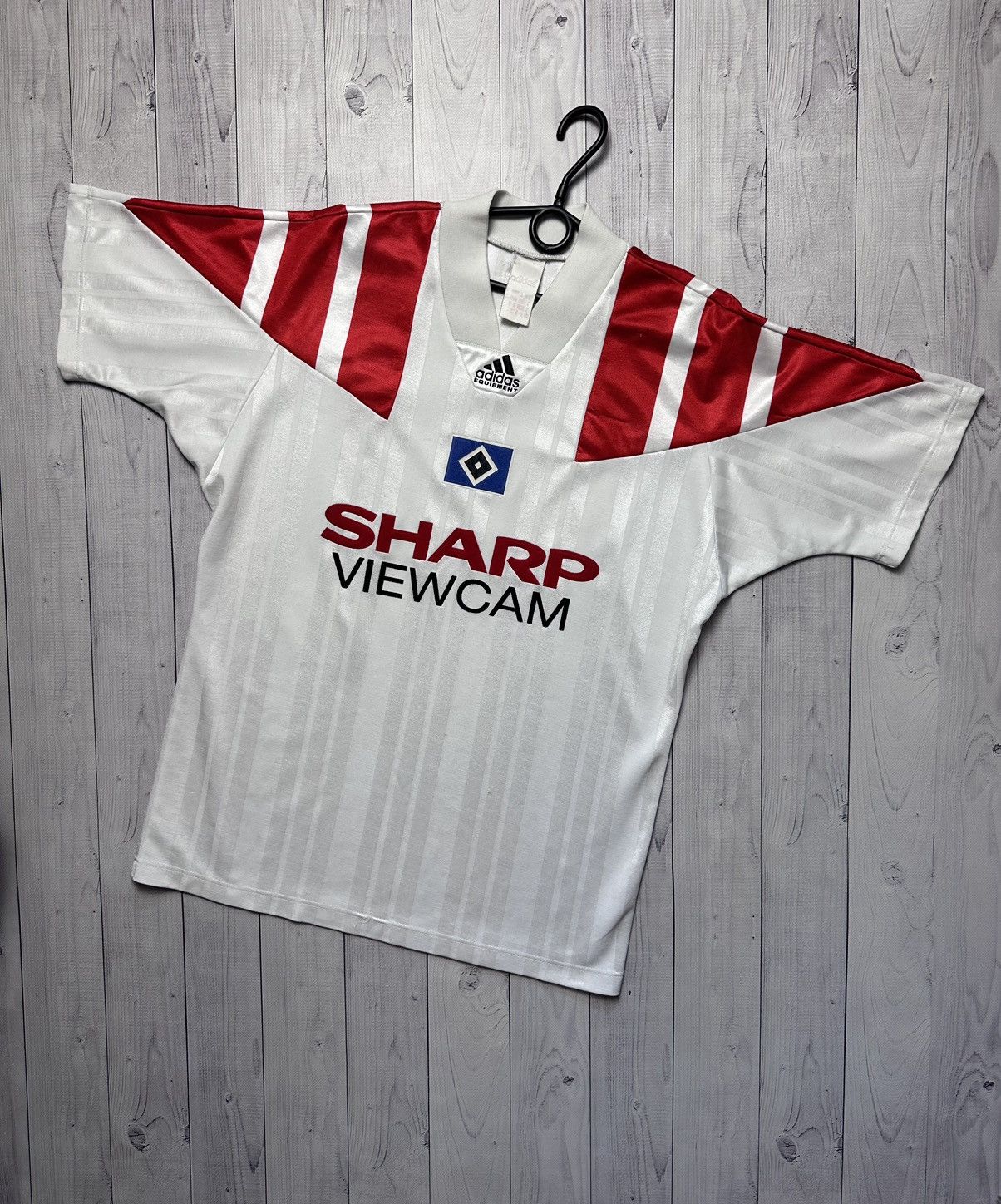 Adidas × Vintage Vintage Adidas equipment soccer jersey Hamburg rare Sharp 92 Size US M / EU 48-50 / 2 - 1 Thumbnail