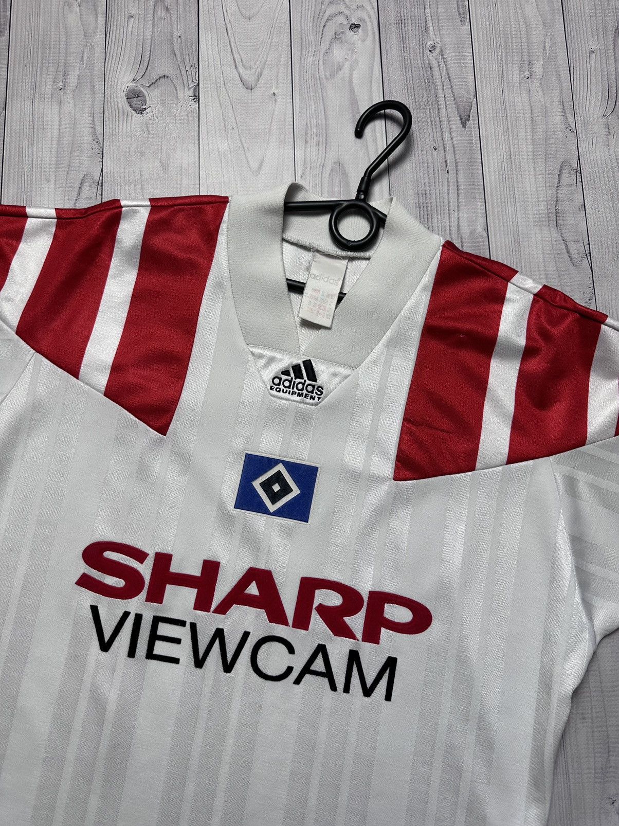 Adidas × Vintage Vintage Adidas equipment soccer jersey Hamburg rare Sharp 92 Size US M / EU 48-50 / 2 - 2 Thumbnail