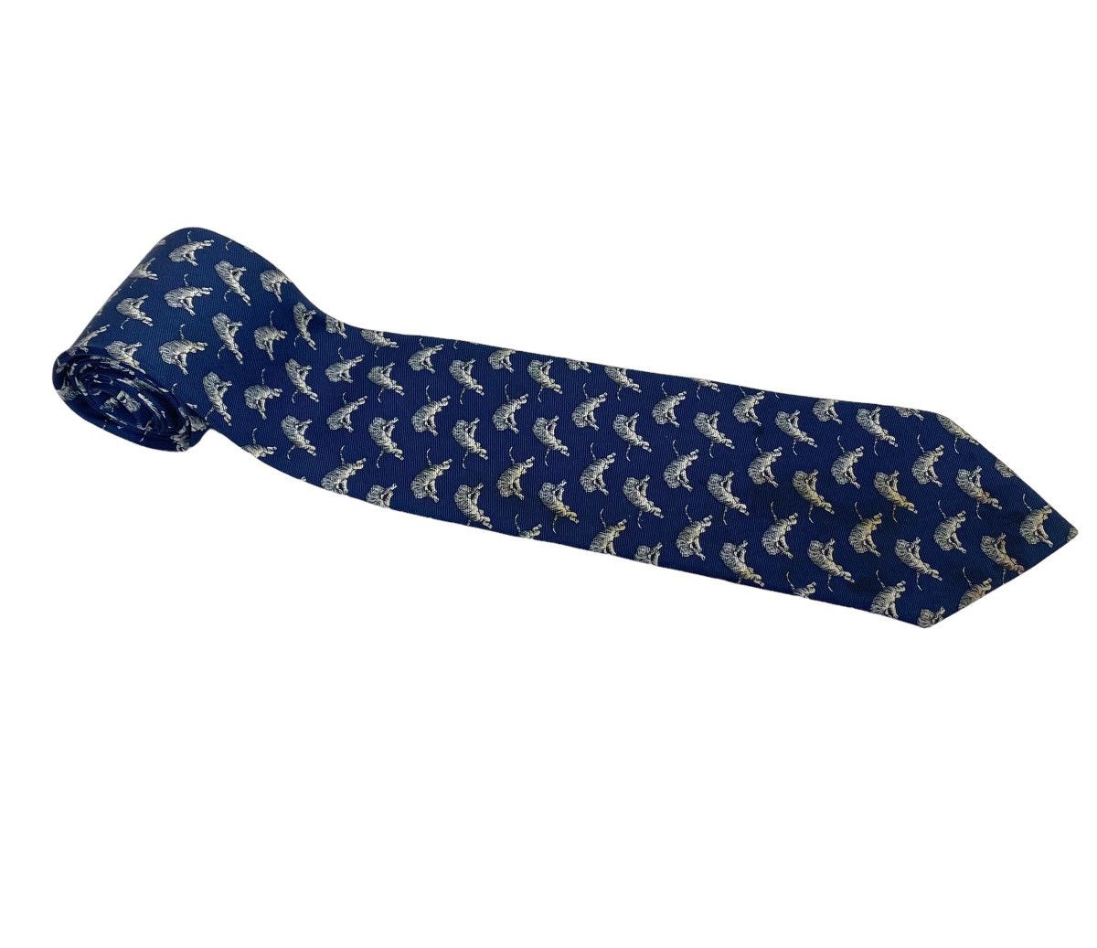 Gucci Rare‼️ Vintage Gucci Tiger Classic Silk Neck Tie Made Italy Size ONE SIZE - 2 Thumbnail