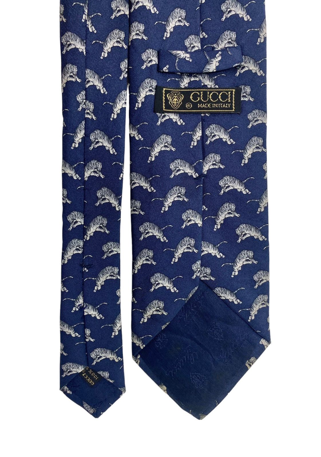 Gucci Rare‼️ Vintage Gucci Tiger Classic Silk Neck Tie Made Italy Size ONE SIZE - 4 Thumbnail