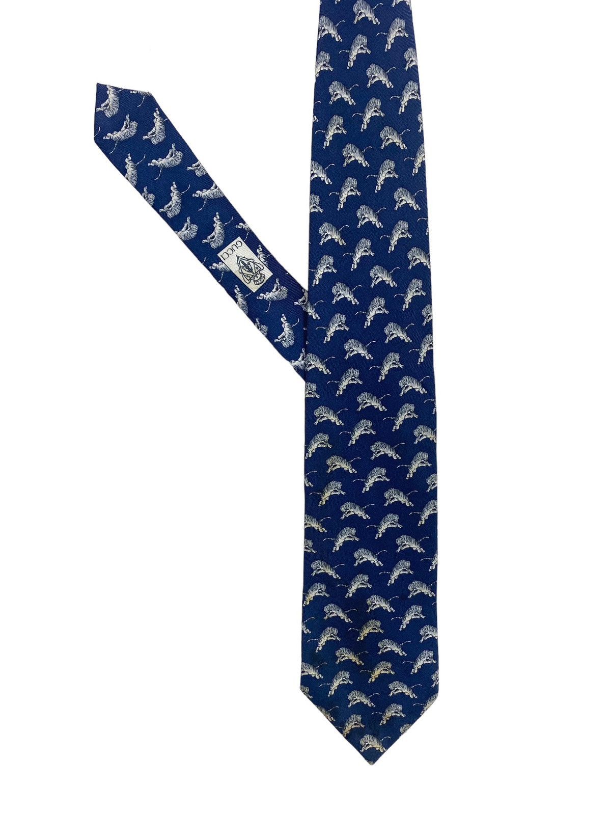 Gucci Rare‼️ Vintage Gucci Tiger Classic Silk Neck Tie Made Italy Size ONE SIZE - 3 Thumbnail