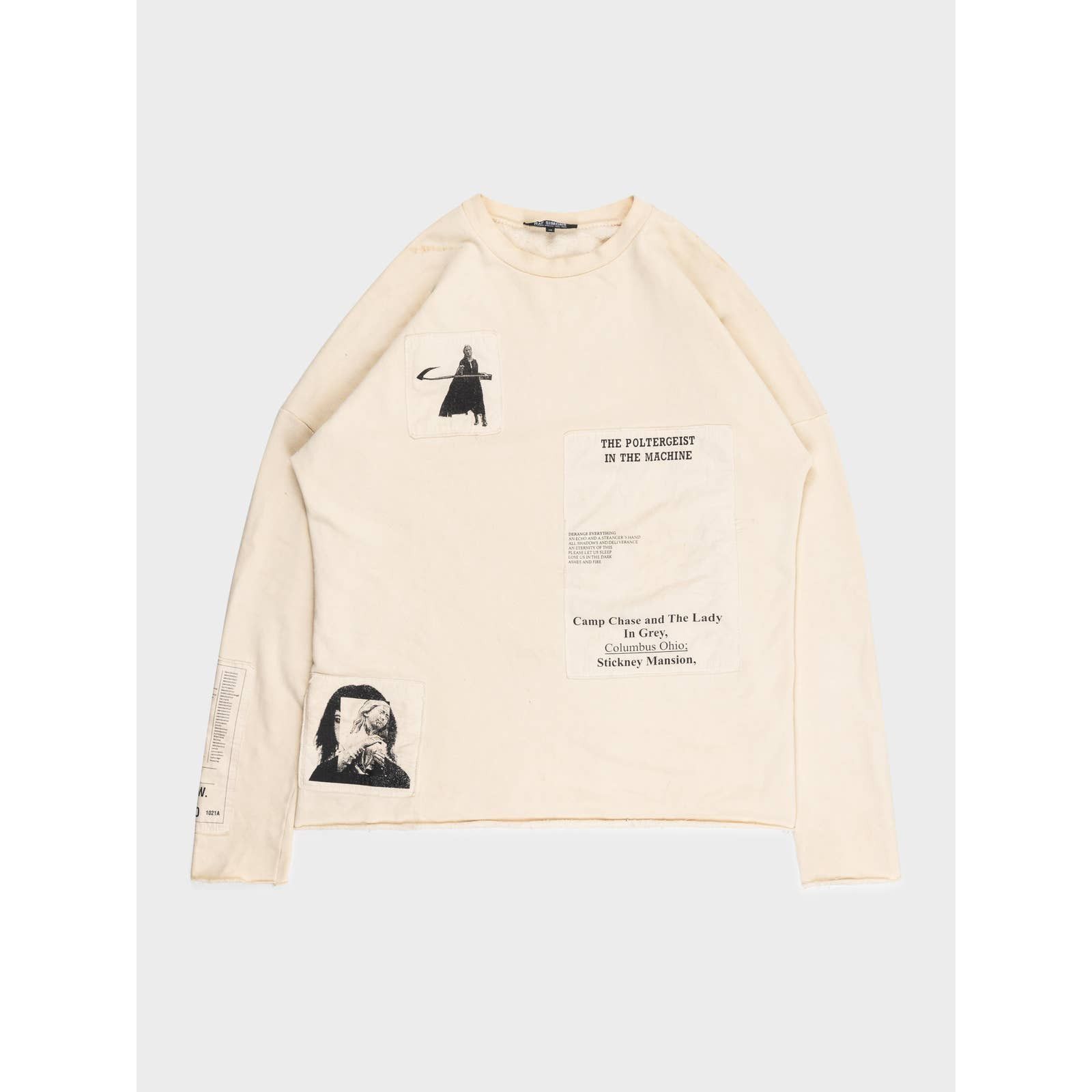 image of Raf Simons 'history Of My World' Poltergeist Crewneck in Cream, Men's (Size Small)