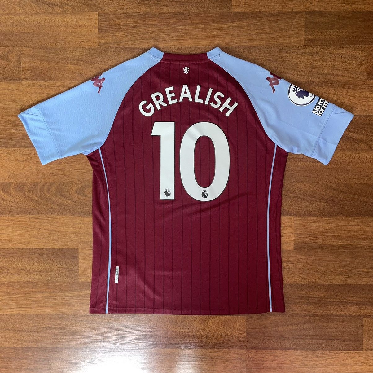 image of Aston Villa Kappa 2020/2021 Soccer Home Jersey 10 Grealish in Red, Men's (Size XL)