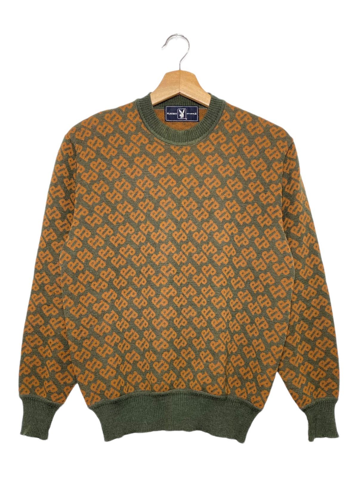 Japanese Brand Vintage Playboy Monogram Knitwear Crewneck/ FendiLV Size M / US 6-8 / IT 42-44 - 1 Thumbnail