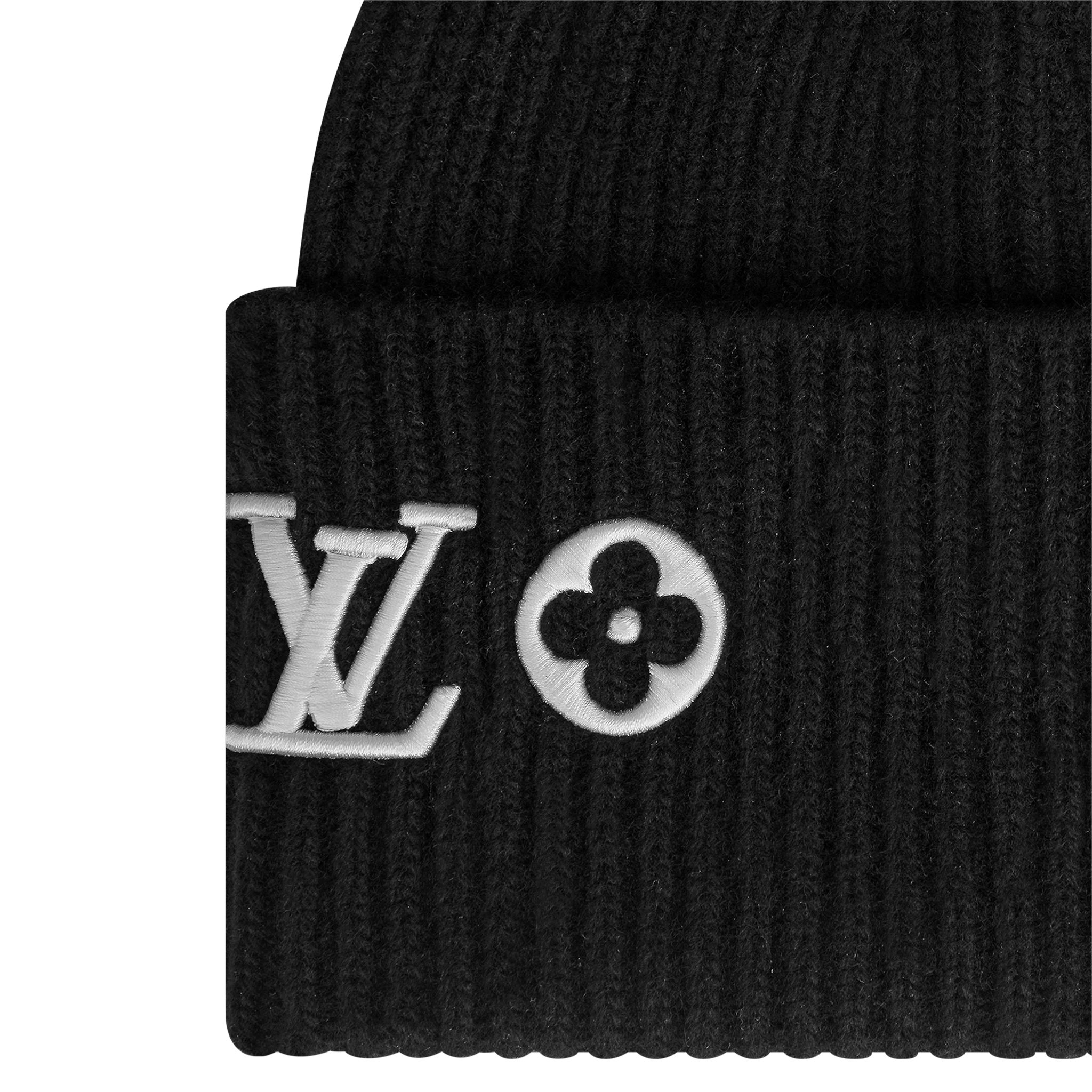 Louis Vuitton LOUIS VUITTON HAT BEANIE MONOGRAM WOOL BLACK
