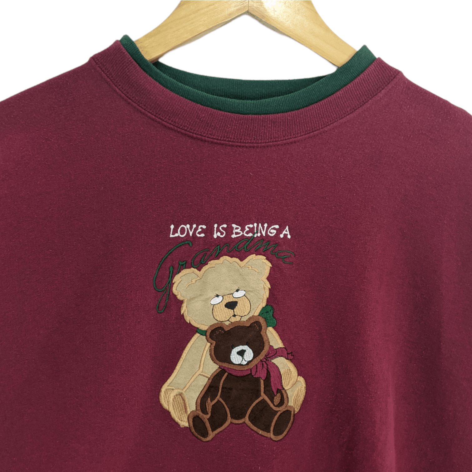 American Apparel 90's BEAR Love Being Grandma Animal Christmas Sweatshirt Size US XL / EU 56 / 4 - 4 Thumbnail