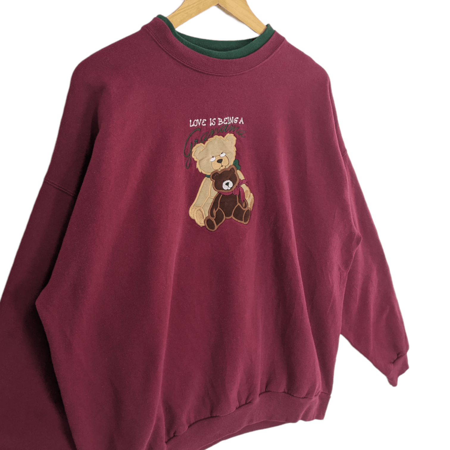 American Apparel 90's BEAR Love Being Grandma Animal Christmas Sweatshirt Size US XL / EU 56 / 4 - 3 Thumbnail