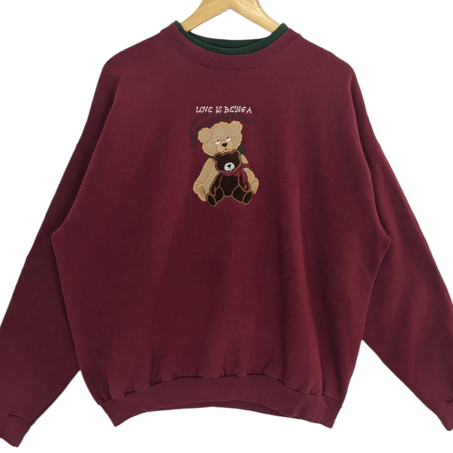 American Apparel 90's BEAR Love Being Grandma Animal Christmas Sweatshirt Size US XL / EU 56 / 4 - 2 Thumbnail