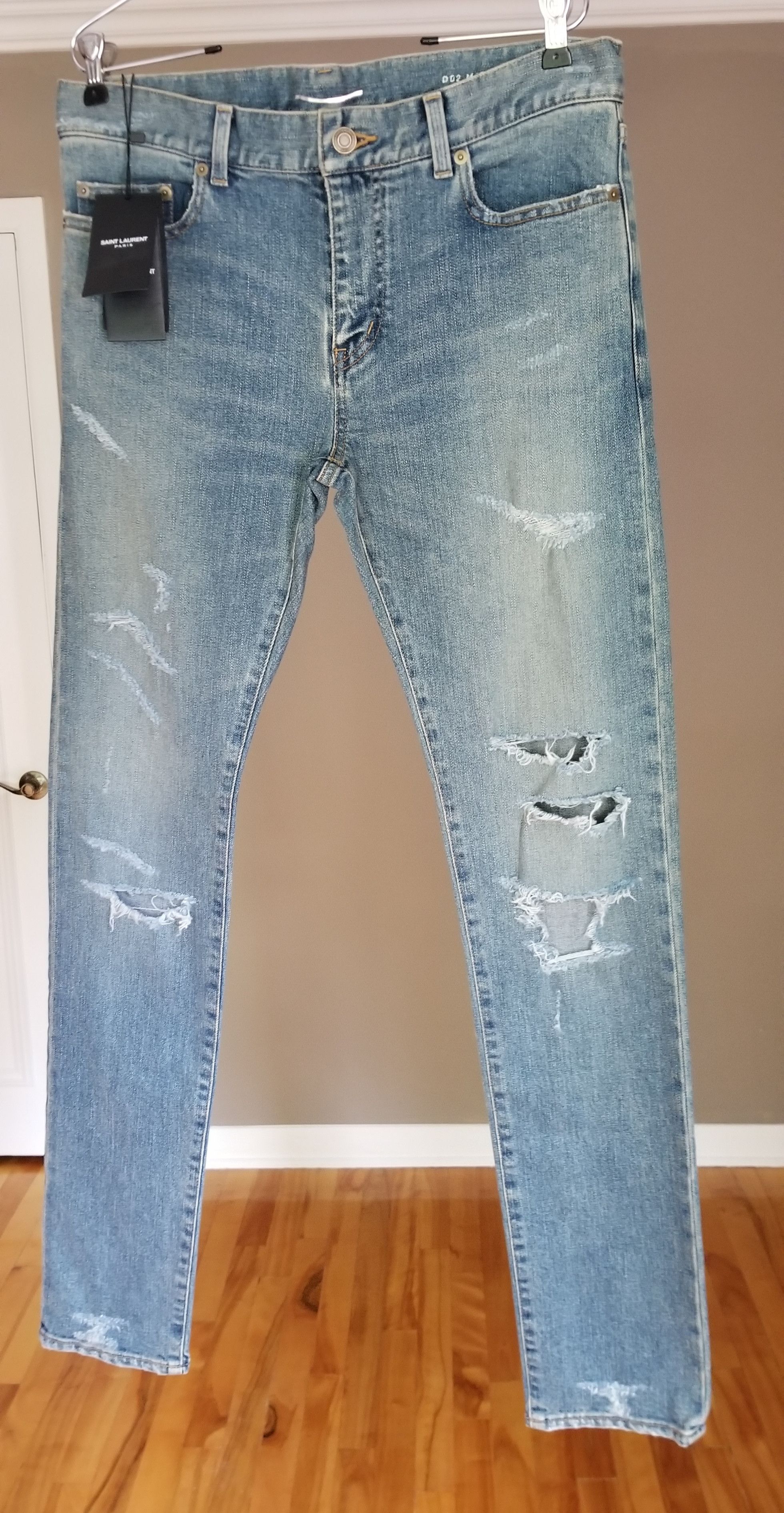 FW15 Saint Laurent Paris Crash Jeans