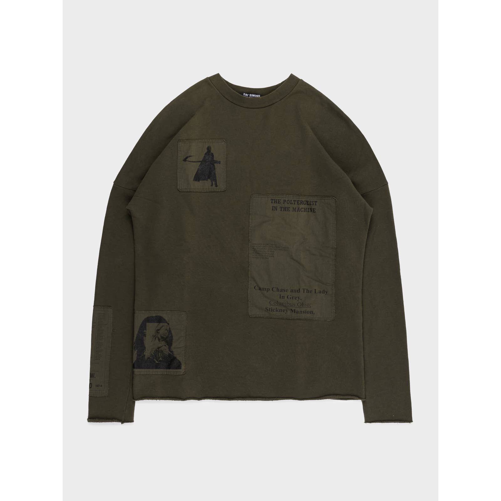 image of Raf Simons Aw05 'history Of My World' Poltergeist Sweatshirt in Green, Men's (Size Small)